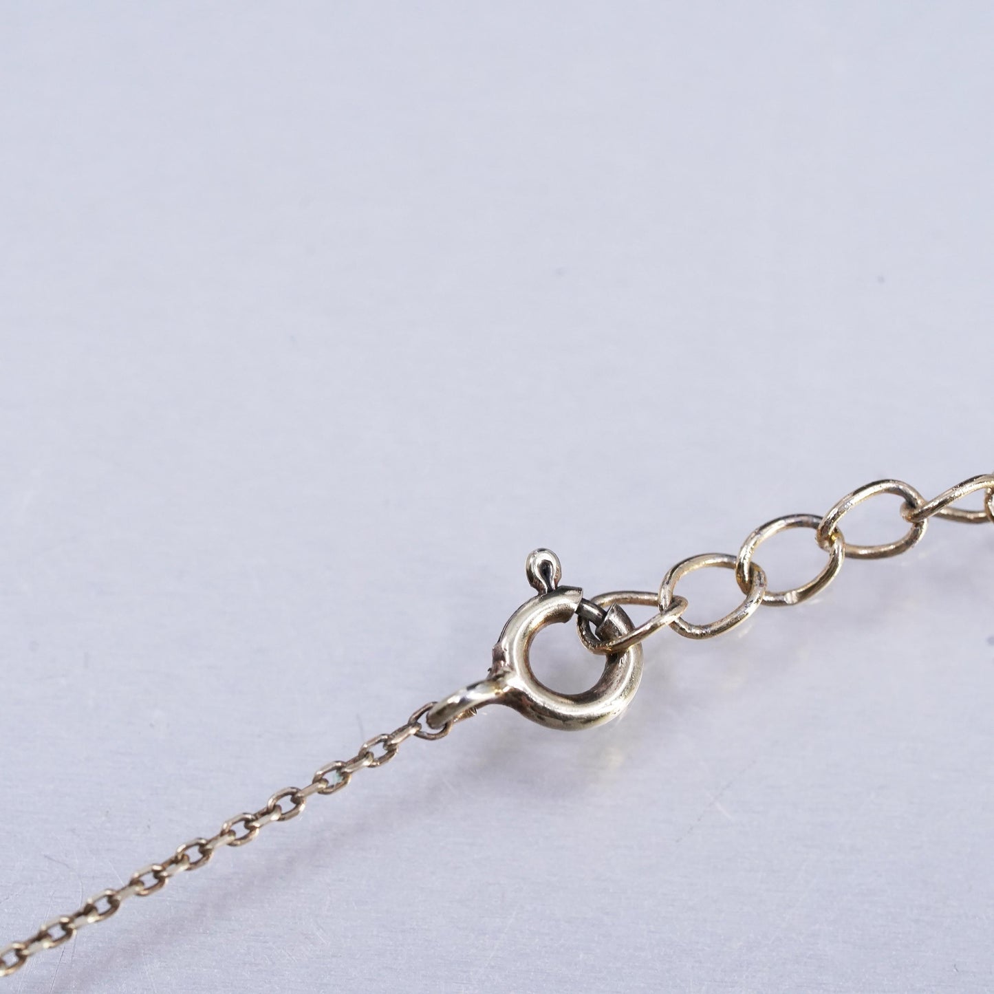 16+2", vermeil gold plated Sterling silver necklace, 925 circle letter pendant