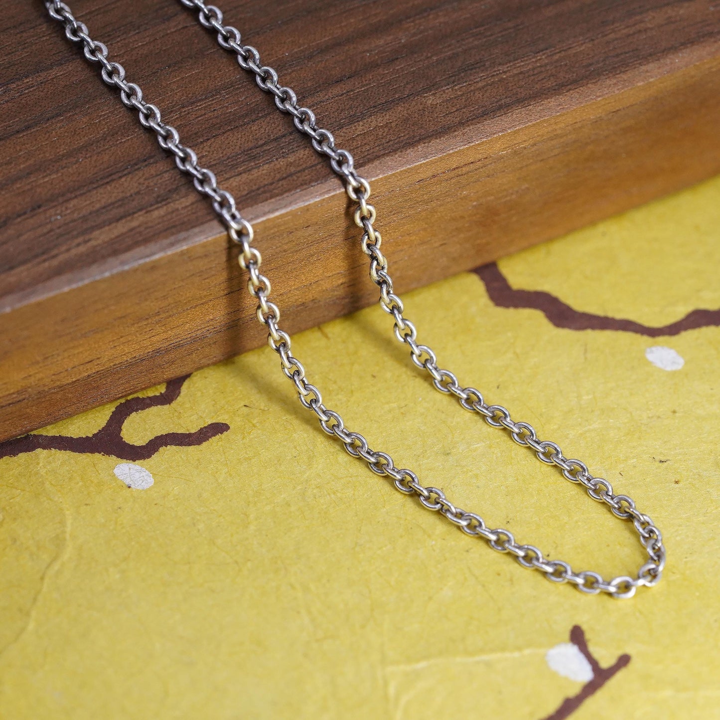 12”, Vintage sterling silver anklet, 925 circle bracelet chain