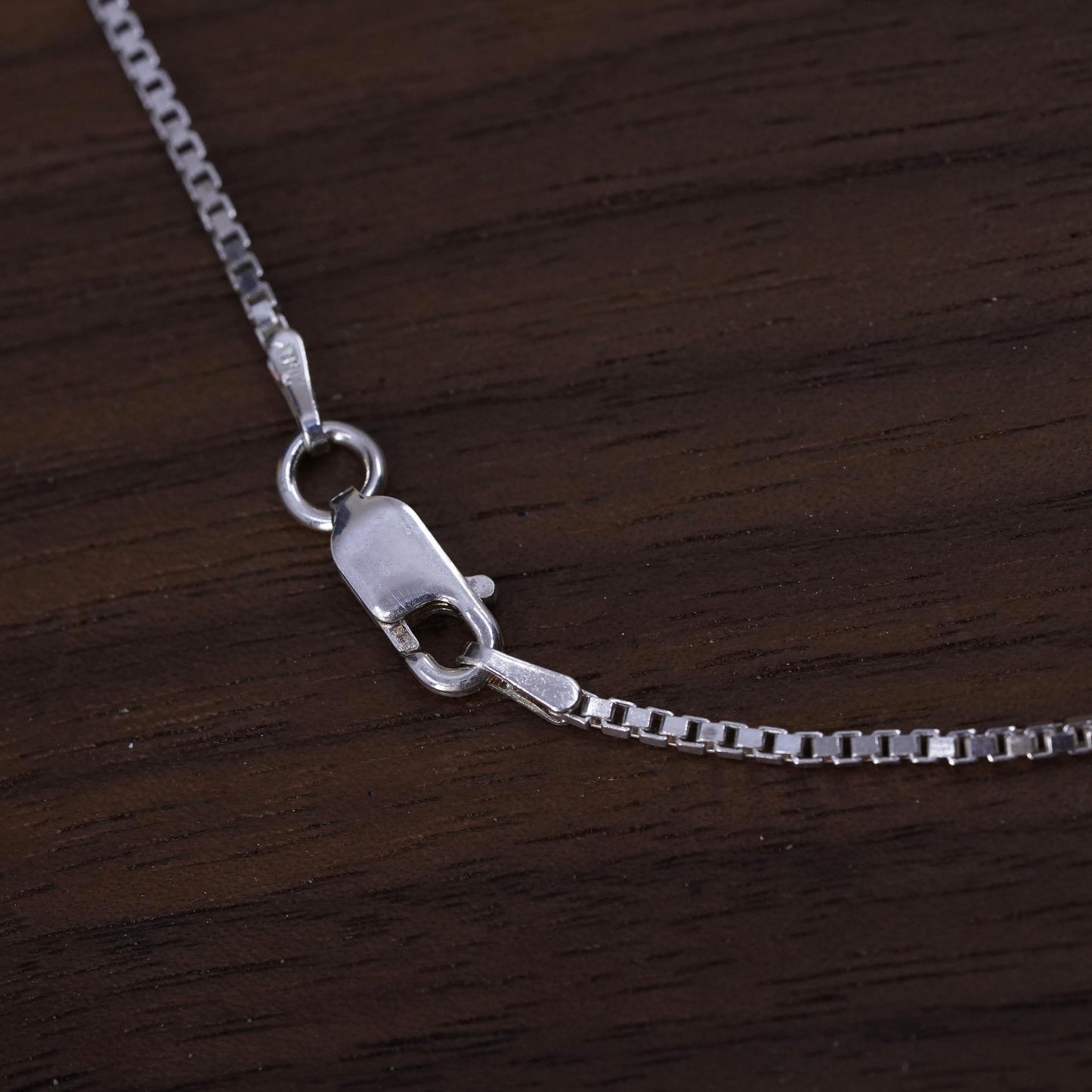 18” Italian Sterling silver necklace, 925 box chain sea turtle pendant desire
