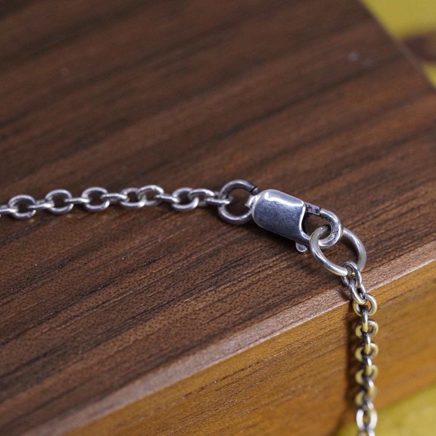 12”, Vintage sterling silver anklet, 925 circle bracelet chain