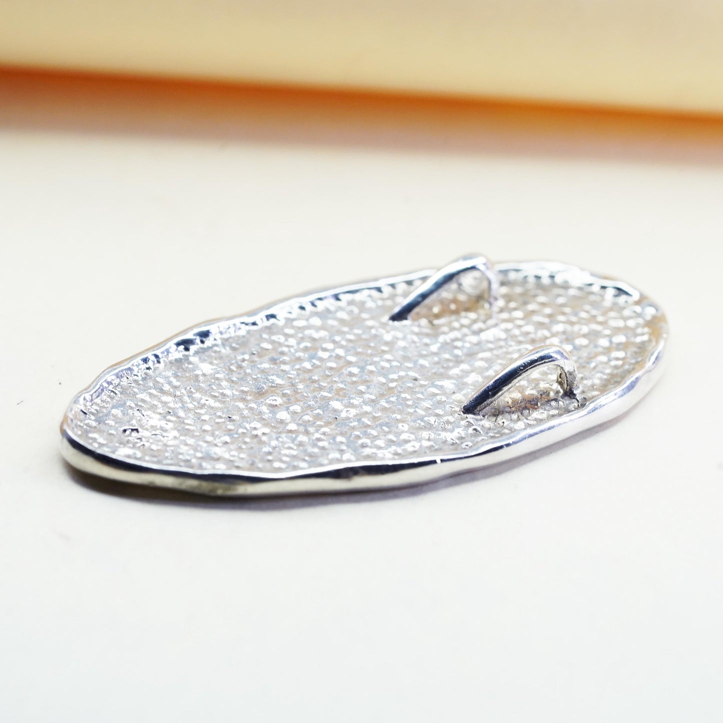 Sterling 925 Silver Abstract Organic pendant, jewelry Two Tone 24K yellow Gold