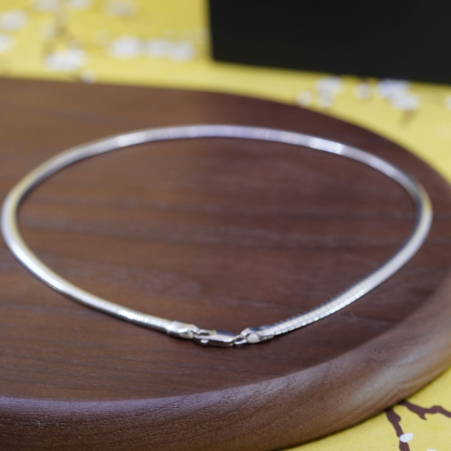16”, 4mm, vintage Korea Sterling silver omega chain, Italy 925 necklace
