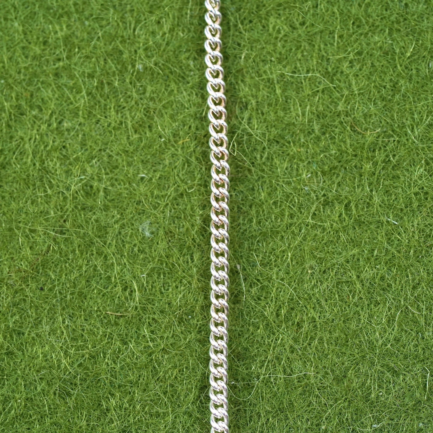 16” 1mm, vintage sterling silver necklace, 925 curb rope chain
