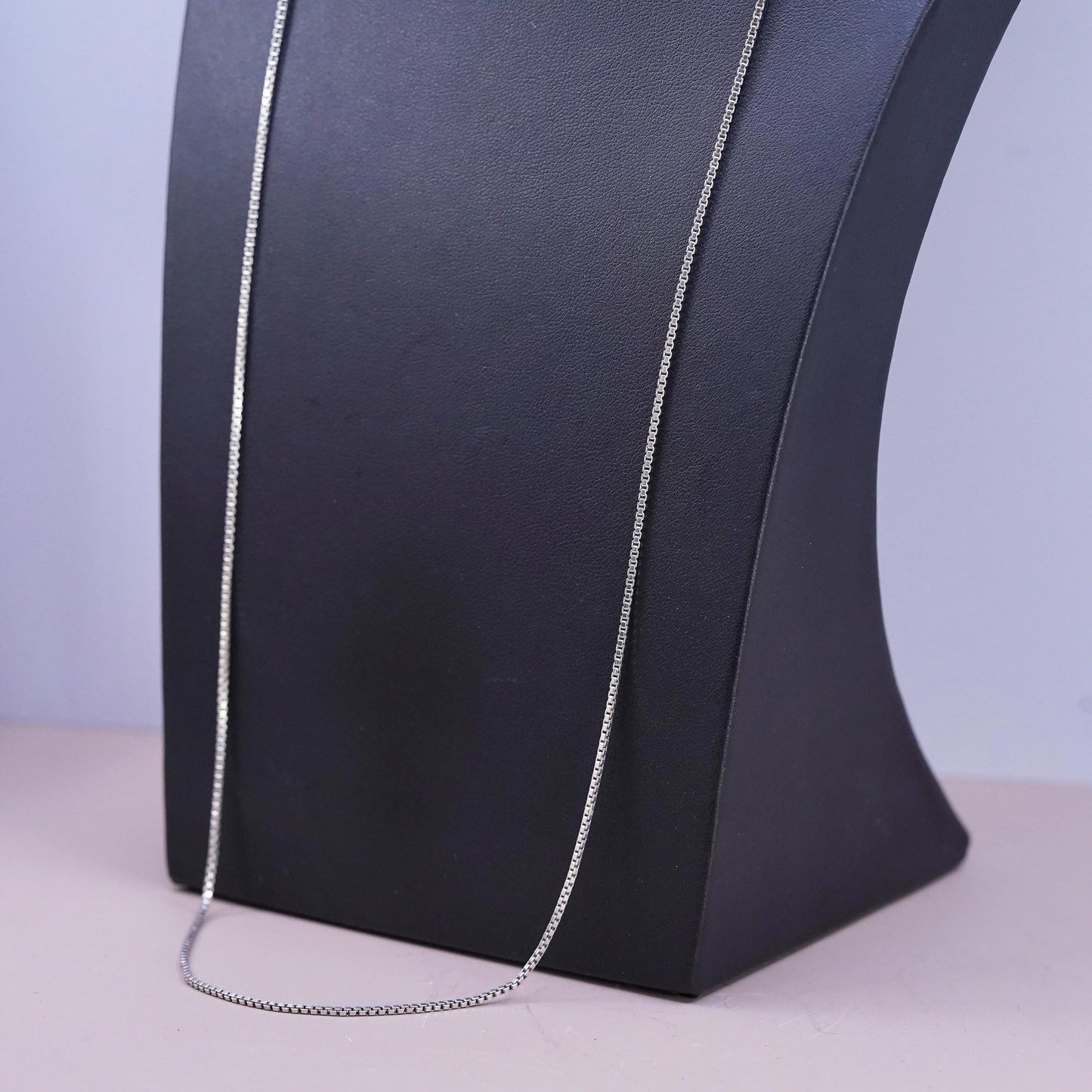 30”, 1.6mm, vintage Sterling silver handmade necklace, 925 box chain