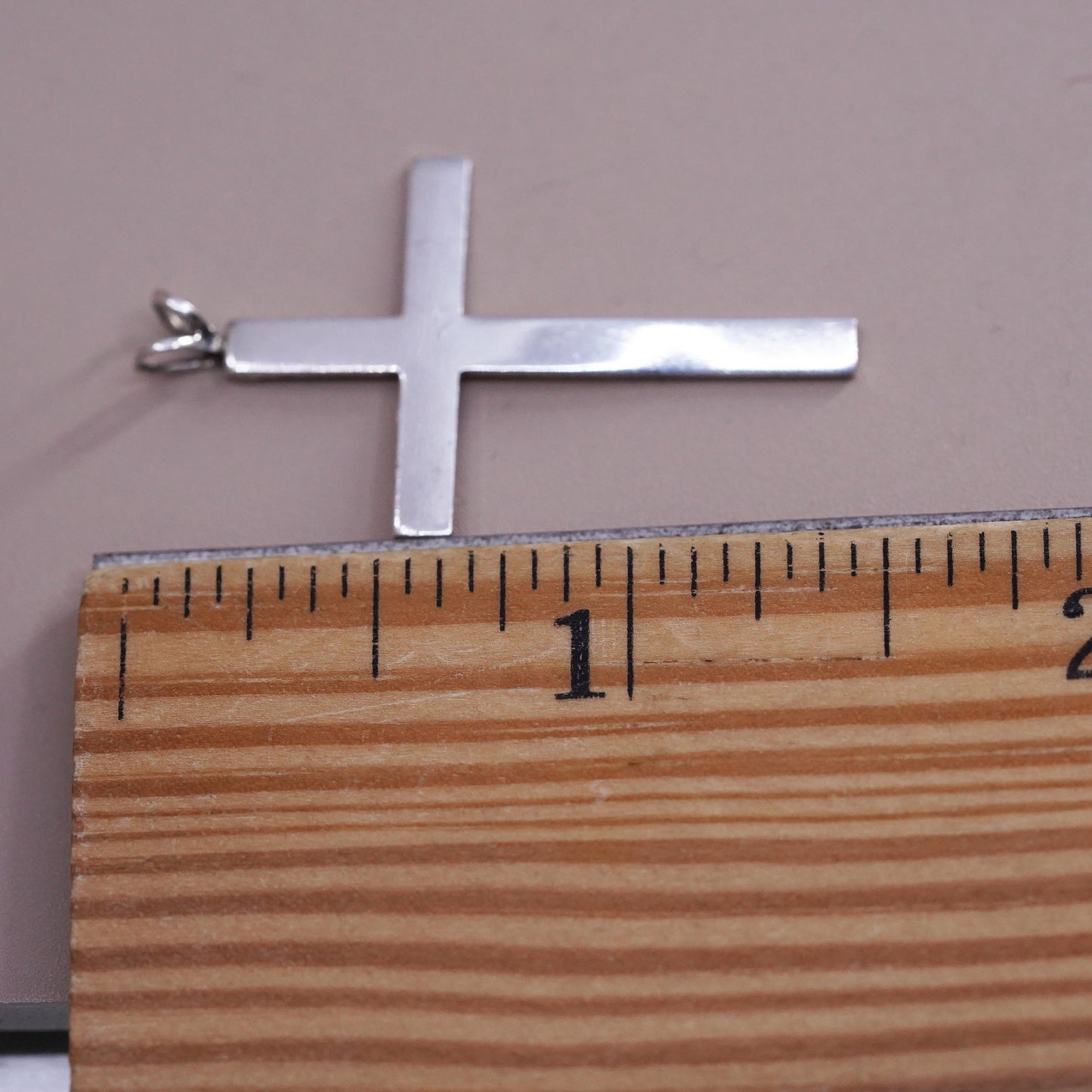 Vintage Sterling silver Handmade charm, 925 cross pendant