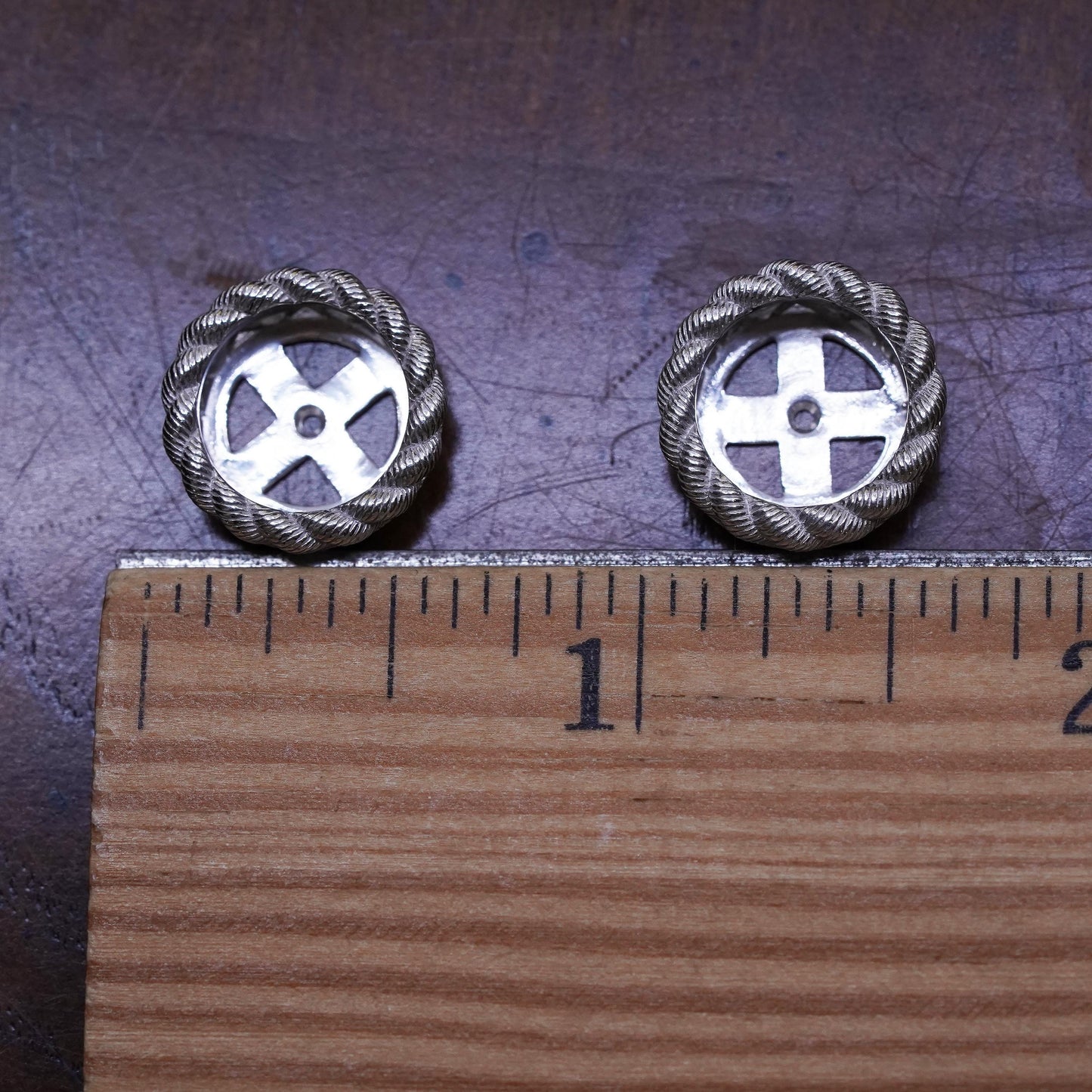 Judith Ripka Sterling silver handmade earrings, 925 cable earring jackets