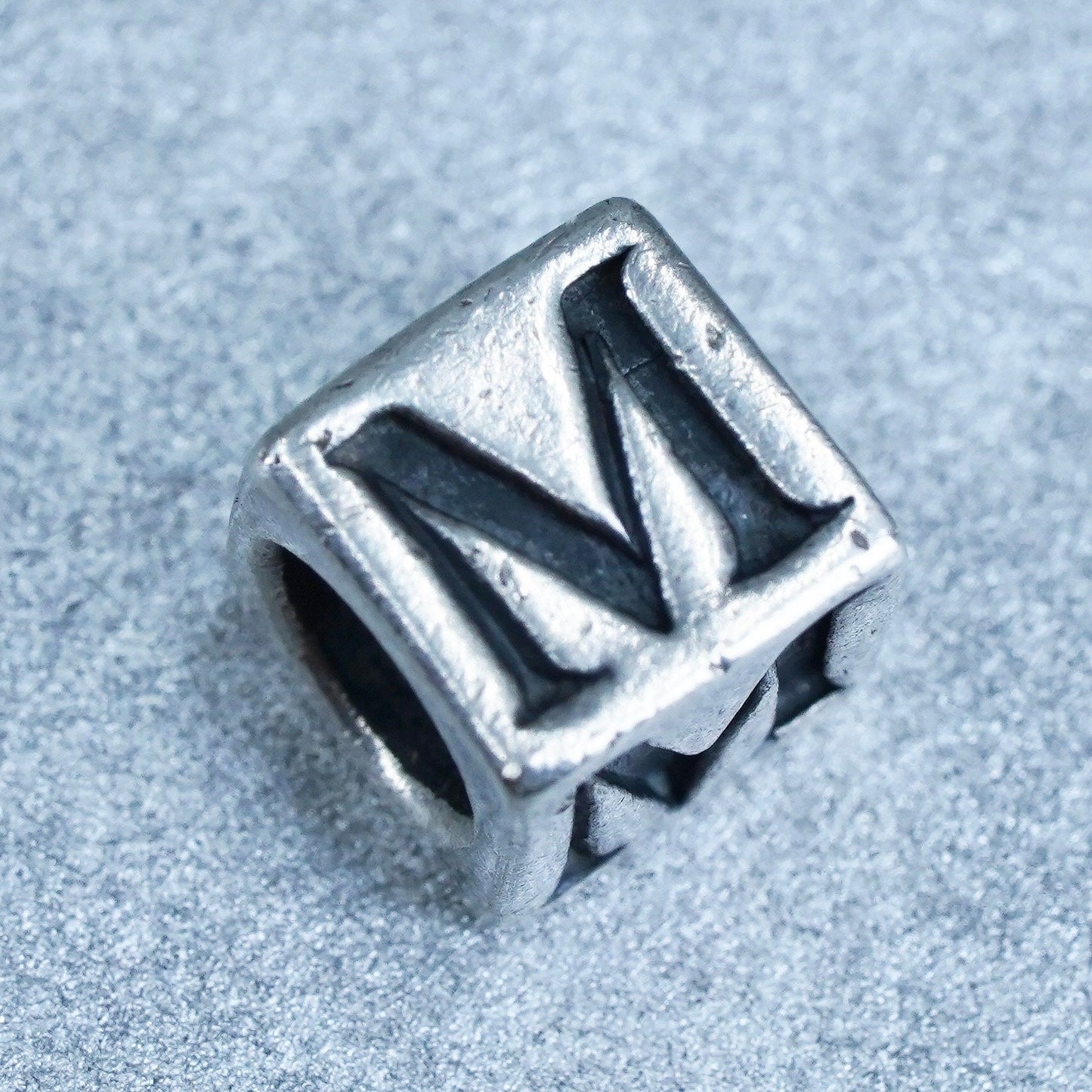 Antique Michael Anthony Sterling 925 silver initial K cube charm pendant