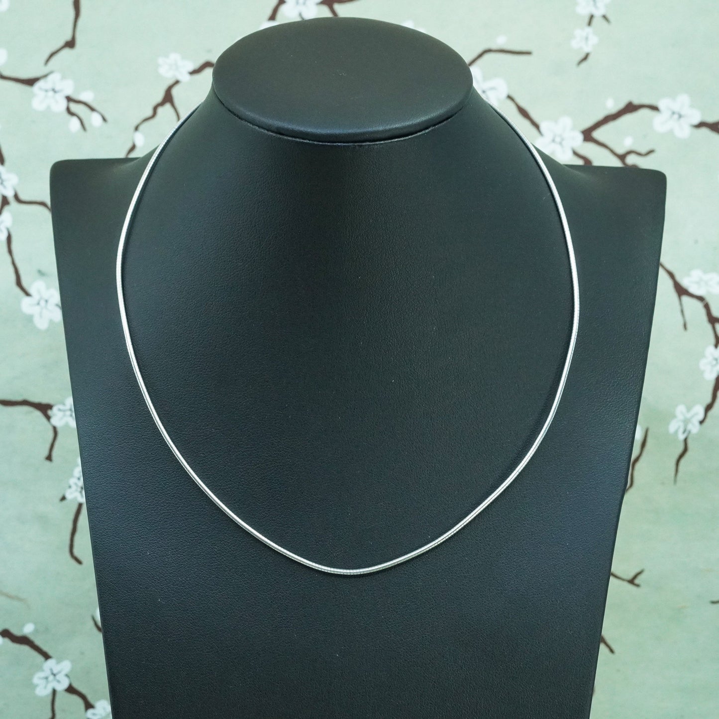 16”, 1mm, Vintage sterling silver snake chain, Italy 925 necklace