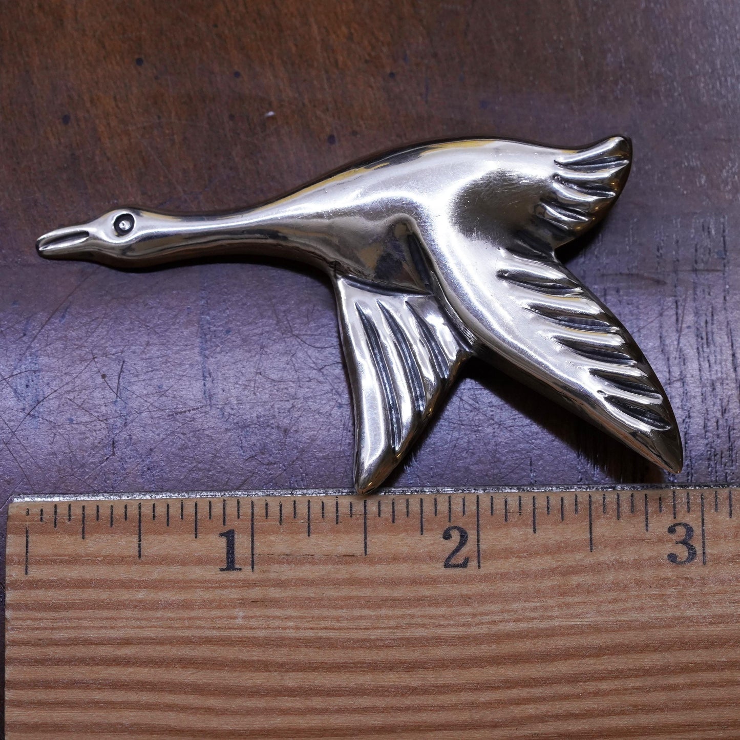 Vintage southwestern Mexican handmade sterling 925 silver bird Geese brooch pin