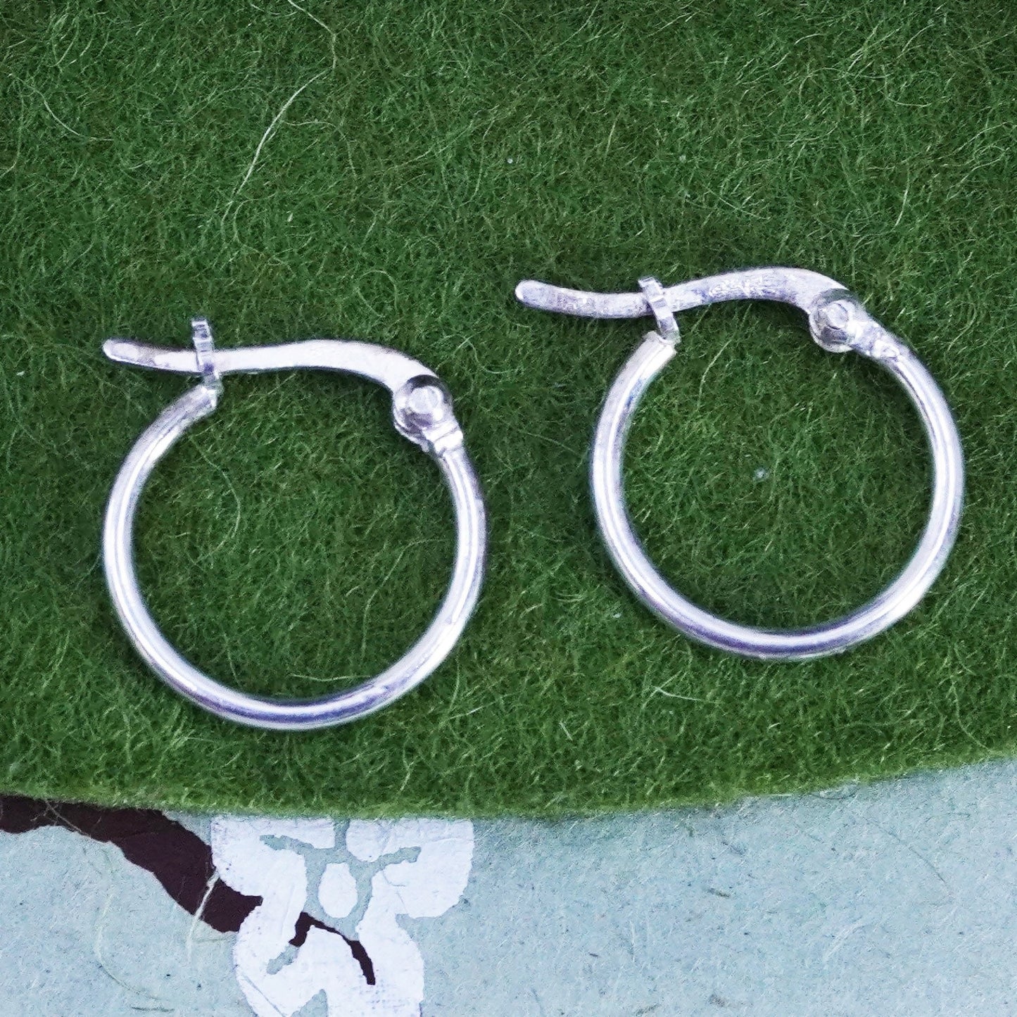 0.75”, sterling 925 silver loop earrings, fashion minimalist primitive hoops