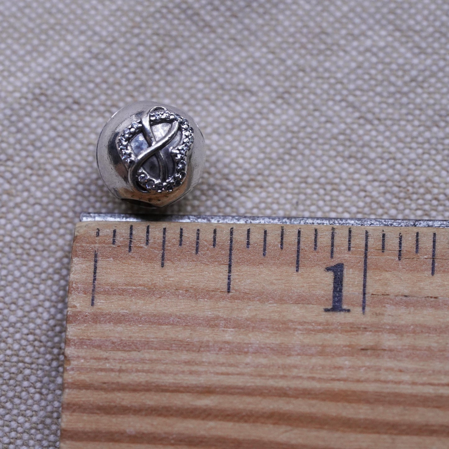 Vintage ALE Sterling silver handmade pendant, 925 heart bead charm