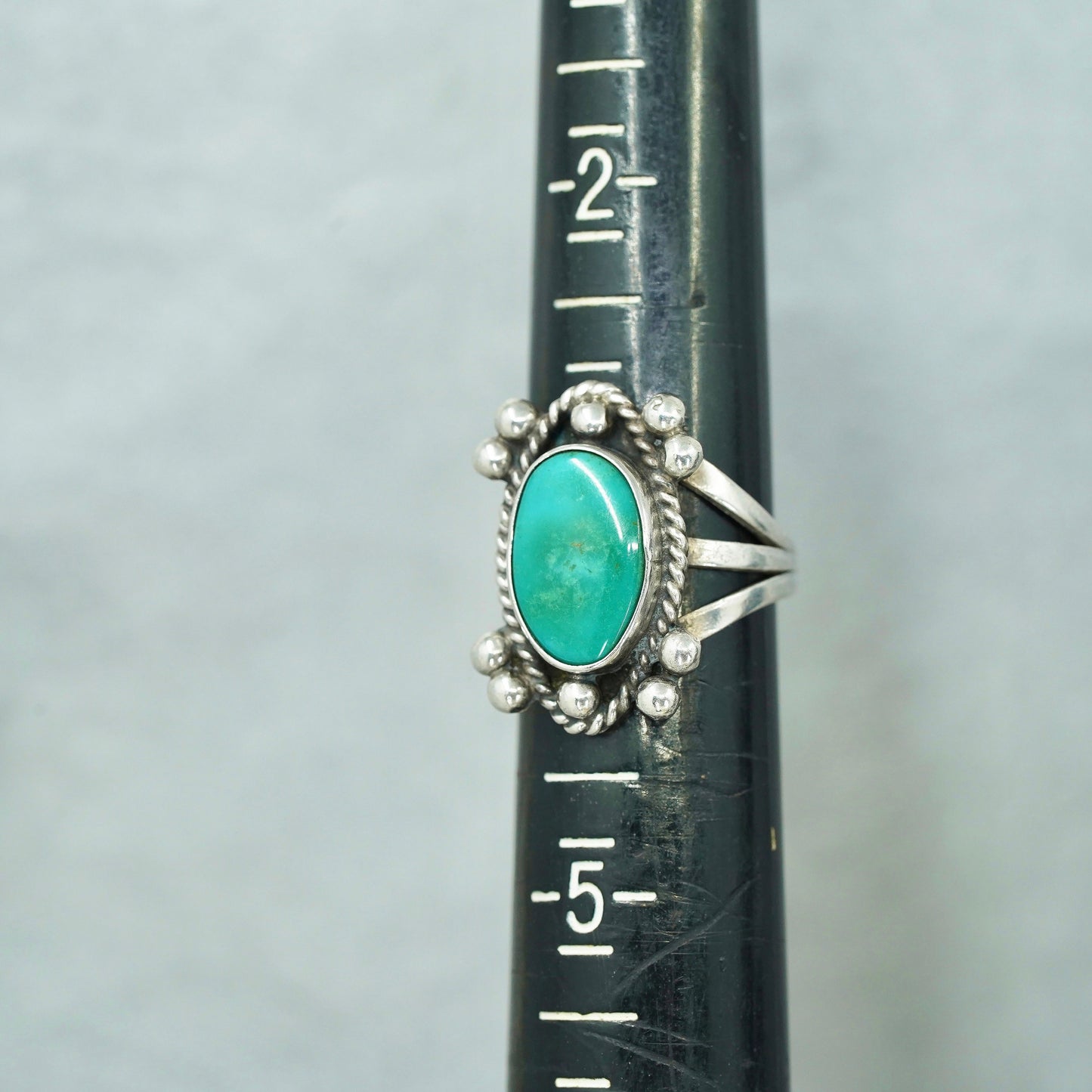 Size 3.5, Native American navajo Sterling 925 silver handmade ring turquoise