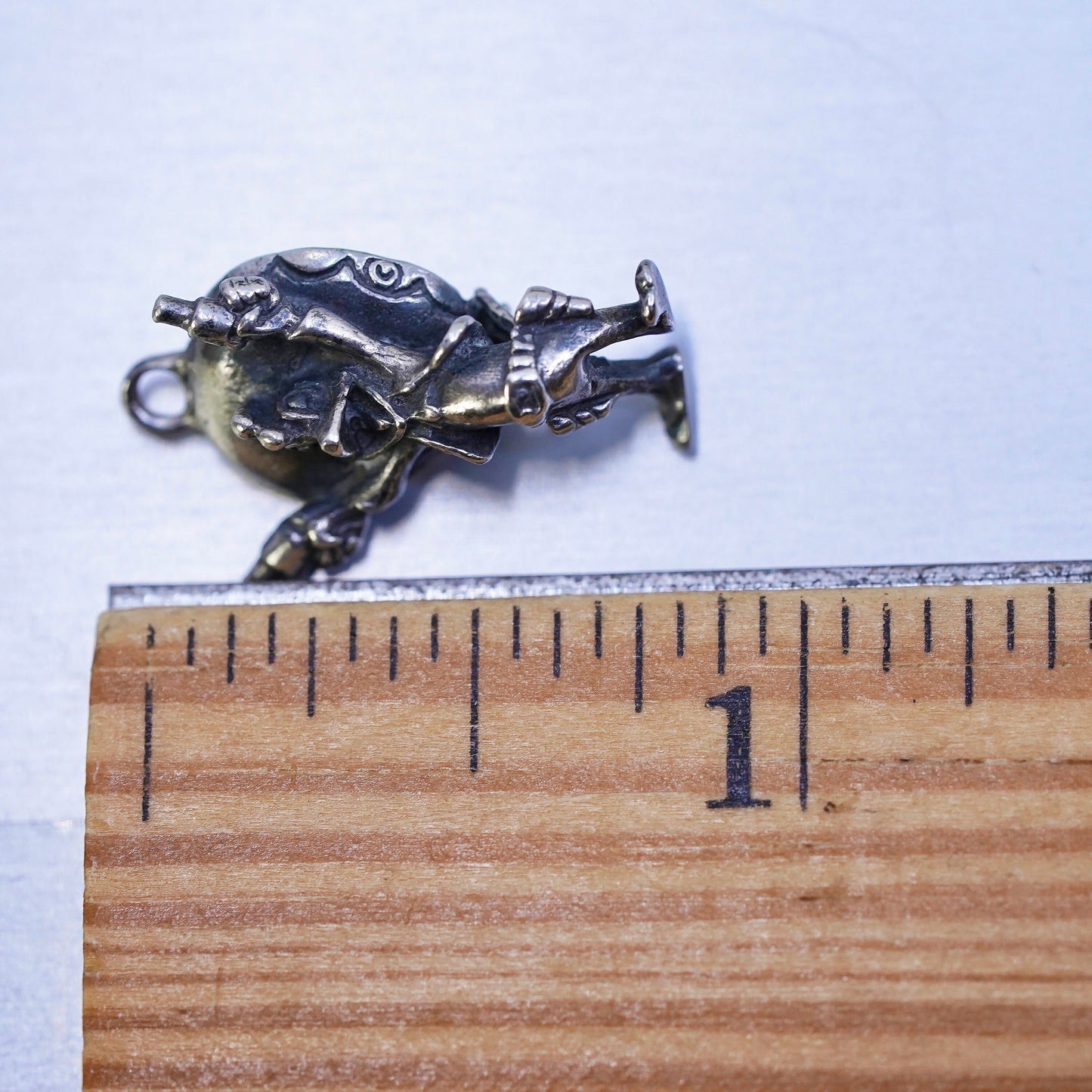 Vintage Sterling silver handmade pendant, 925 Yosemite Sam bird charm