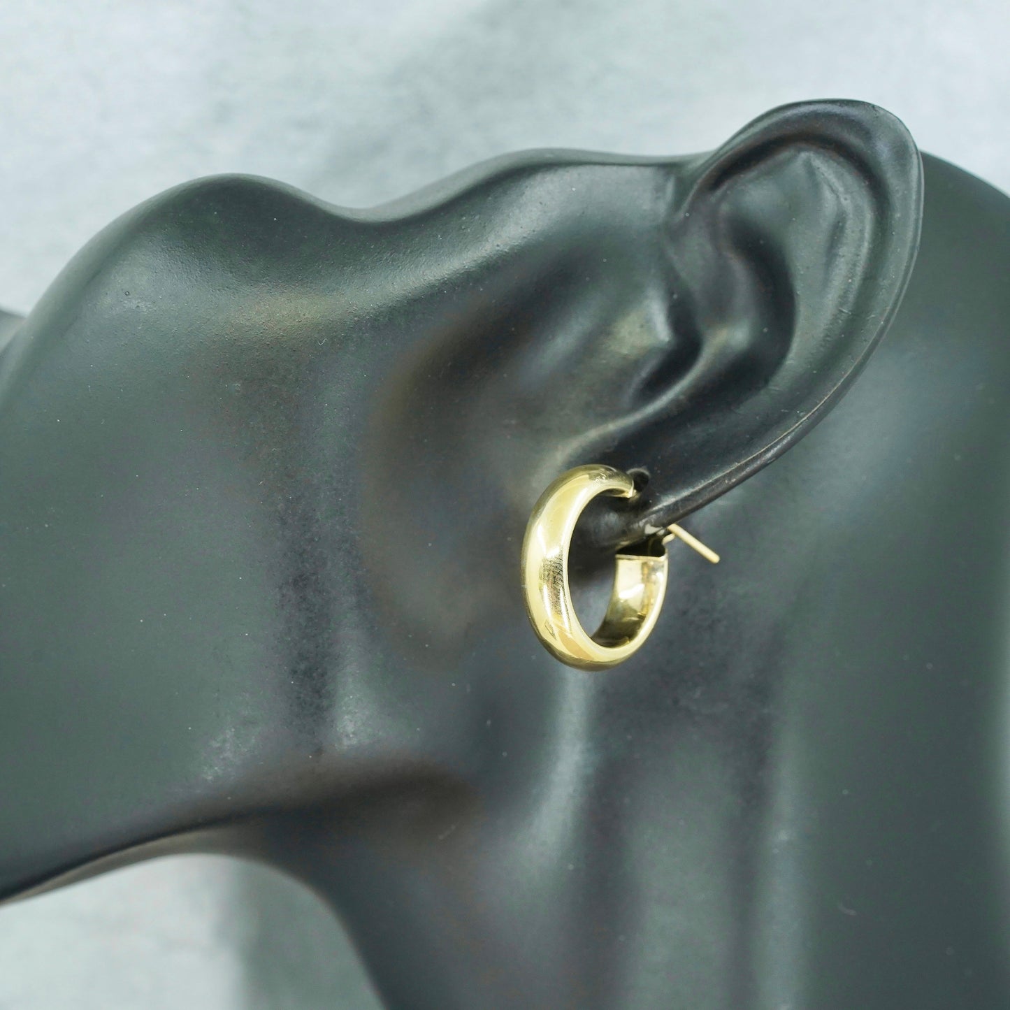 0.75”, Dyadema vermeil gold over Sterling silver earrings, 925 huggie hoops