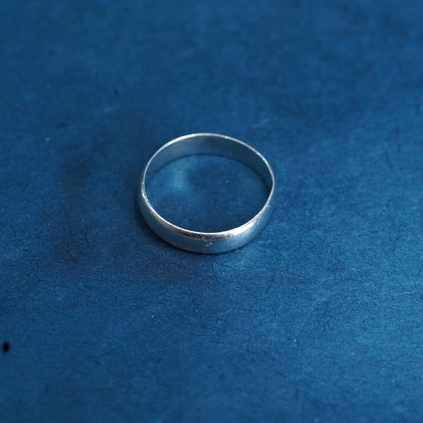 Size 7, vintage Sterling silver handmade ring, 925 wedding band