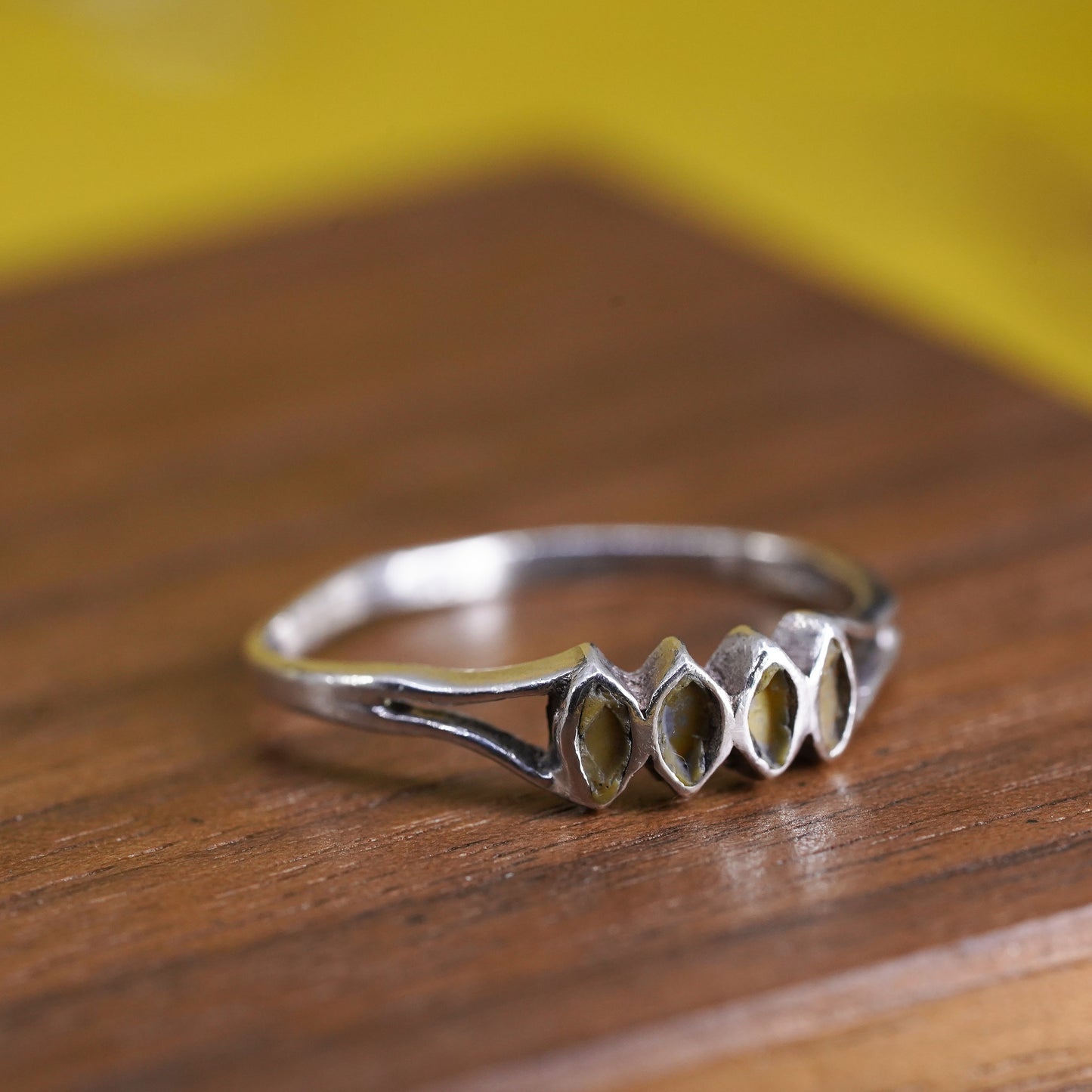Size 6.25, vintage Sterling silver handmade ring, 925 stackable band