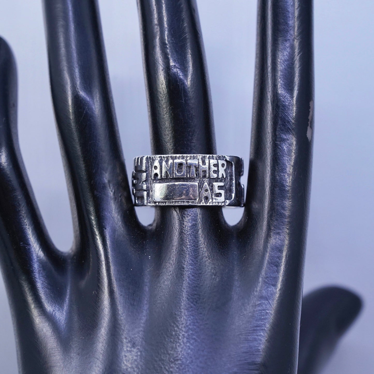Size 10.5, Sterling 925 silver ring, “Love one another i have loved you” band