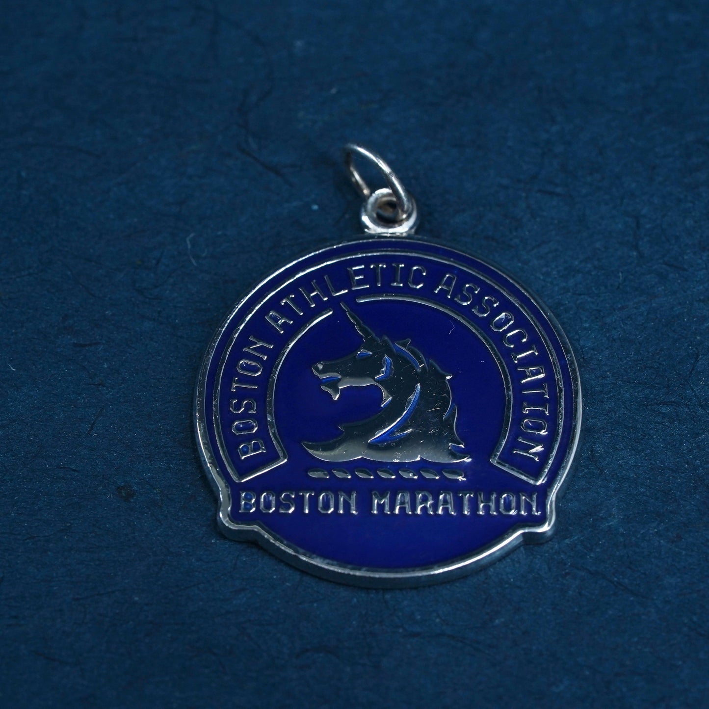 sterling 925 silver Boston athletic association marrison tag pendant enamel