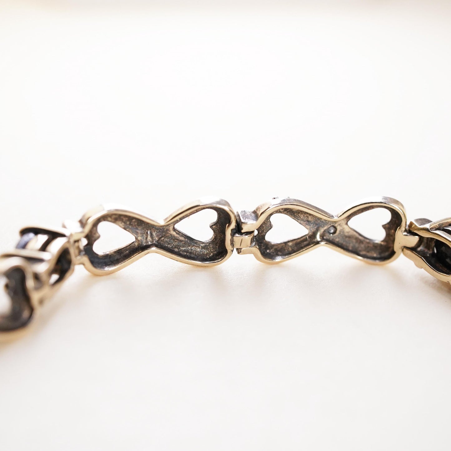 7.25”, vermeil gold sterling silver tennis bracelet, 925 oval sapphire diamond