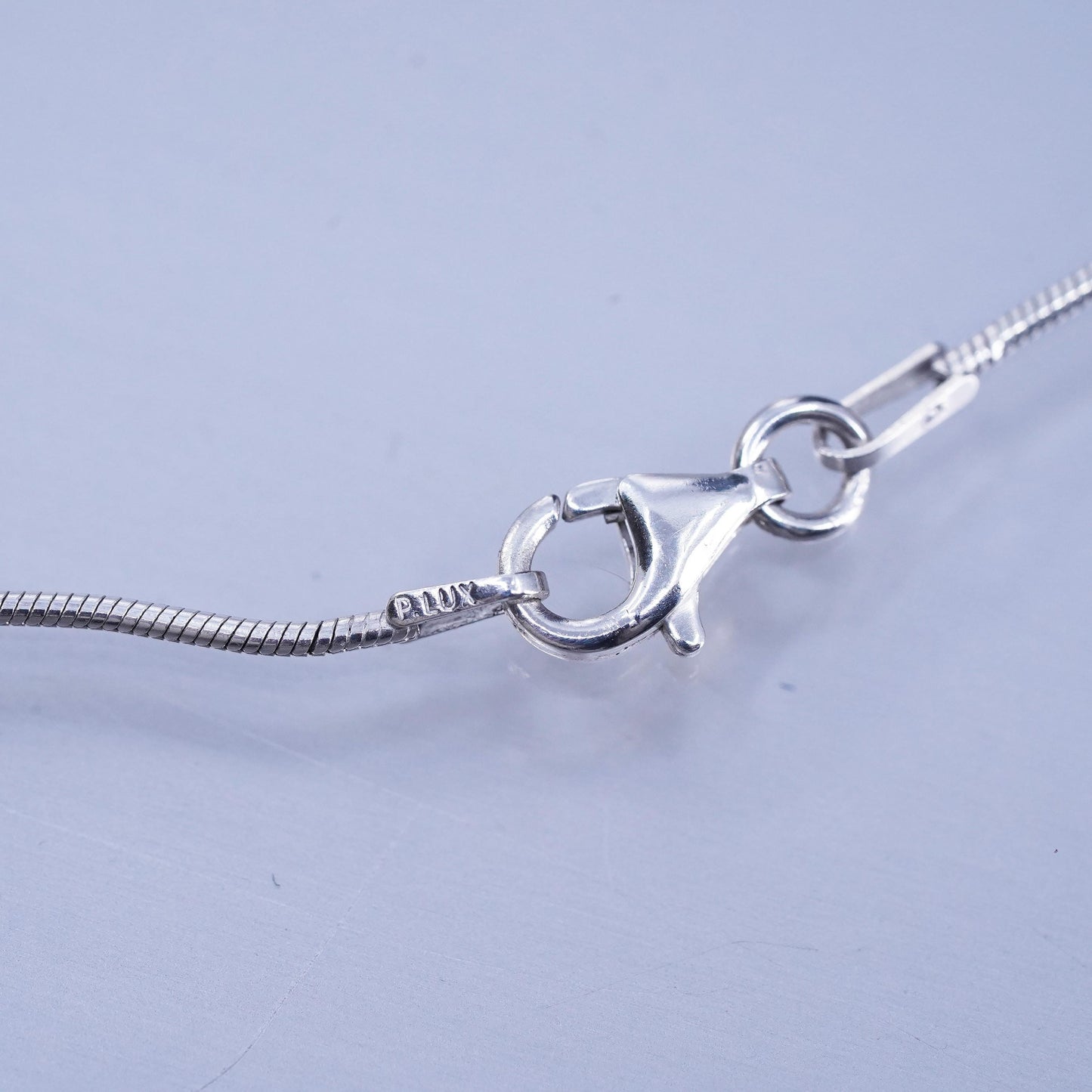 20” 1mm, vintage Italy Sterling 925 silver snake chain necklace