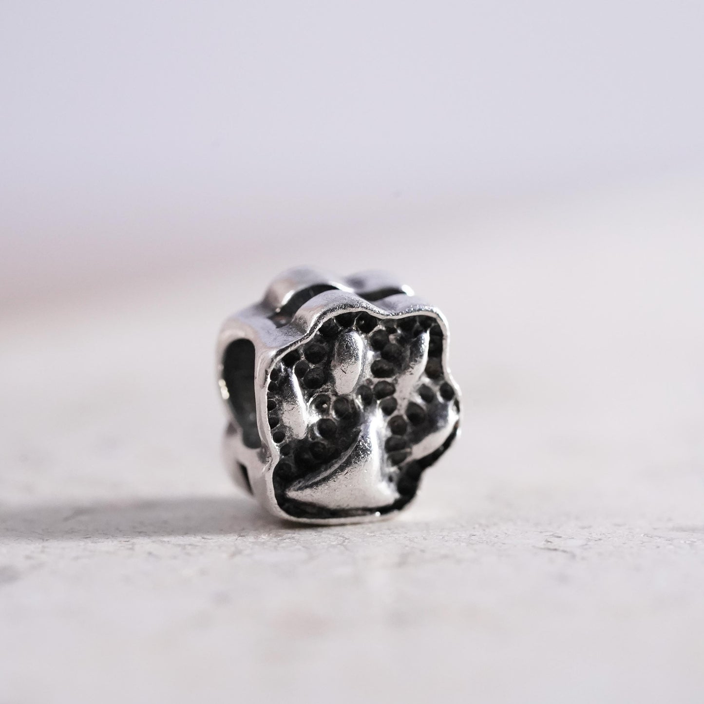 Vintage Sterling silver handmade pendant, 925 paw charm