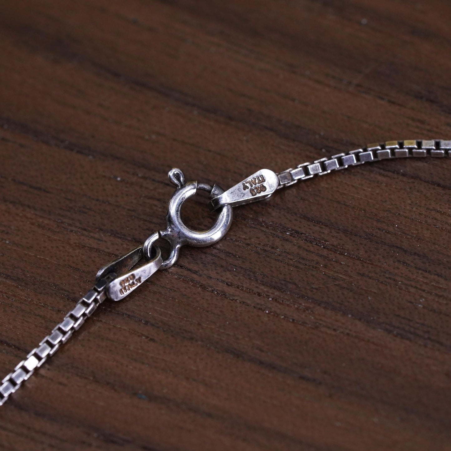 18”, 1.6mm, vintage Sterling silver box chain, Italy 925 necklace