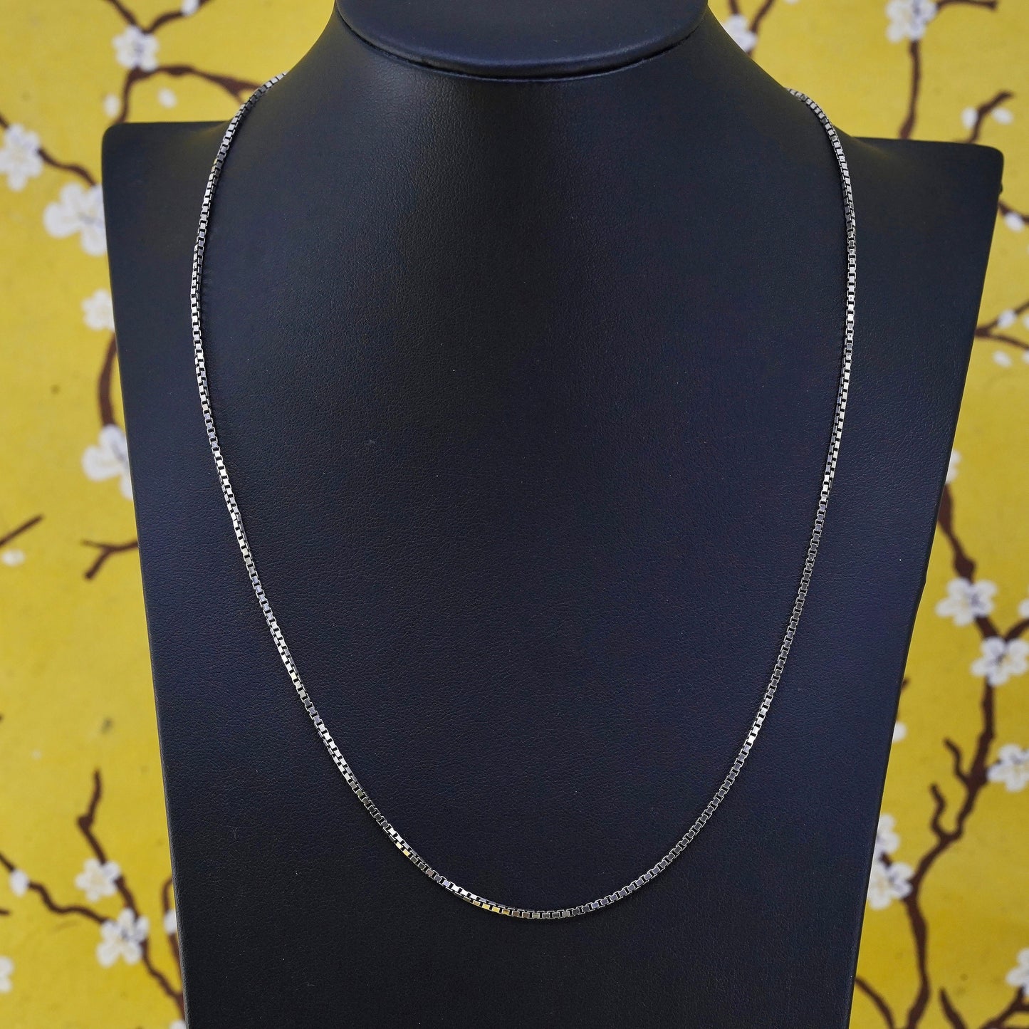 20", 2mm, vintage Sterling silver box chain, Italy 925 necklace