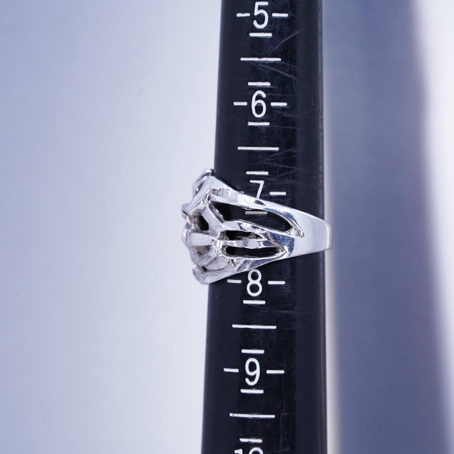 Size 7.25, vintage Sterling 925 silver handmade snake ring