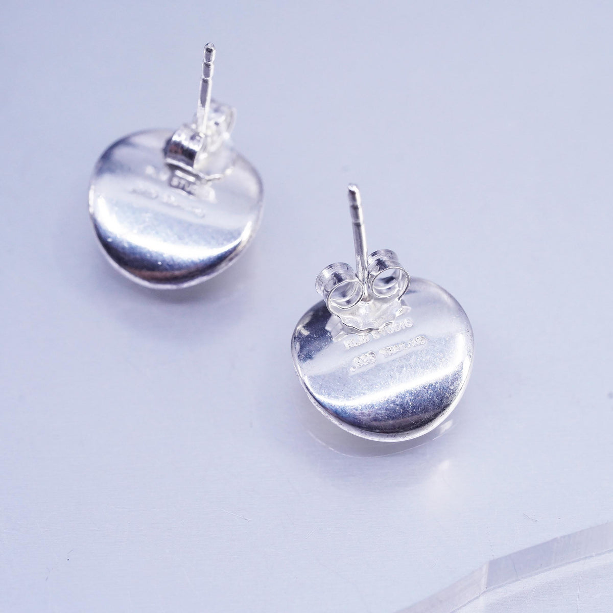 Robert Lee Morris RLM Studio Sterling 925 Silver Stud Earrings Polished Button