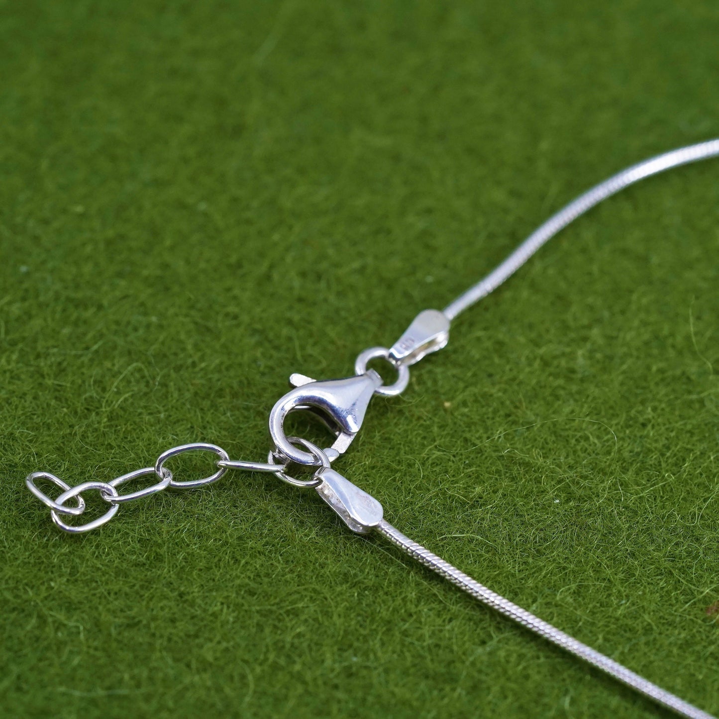 9+1” 1mm, Vintage sterling silver bracelet, 925 snake chain anklet 3mm beads