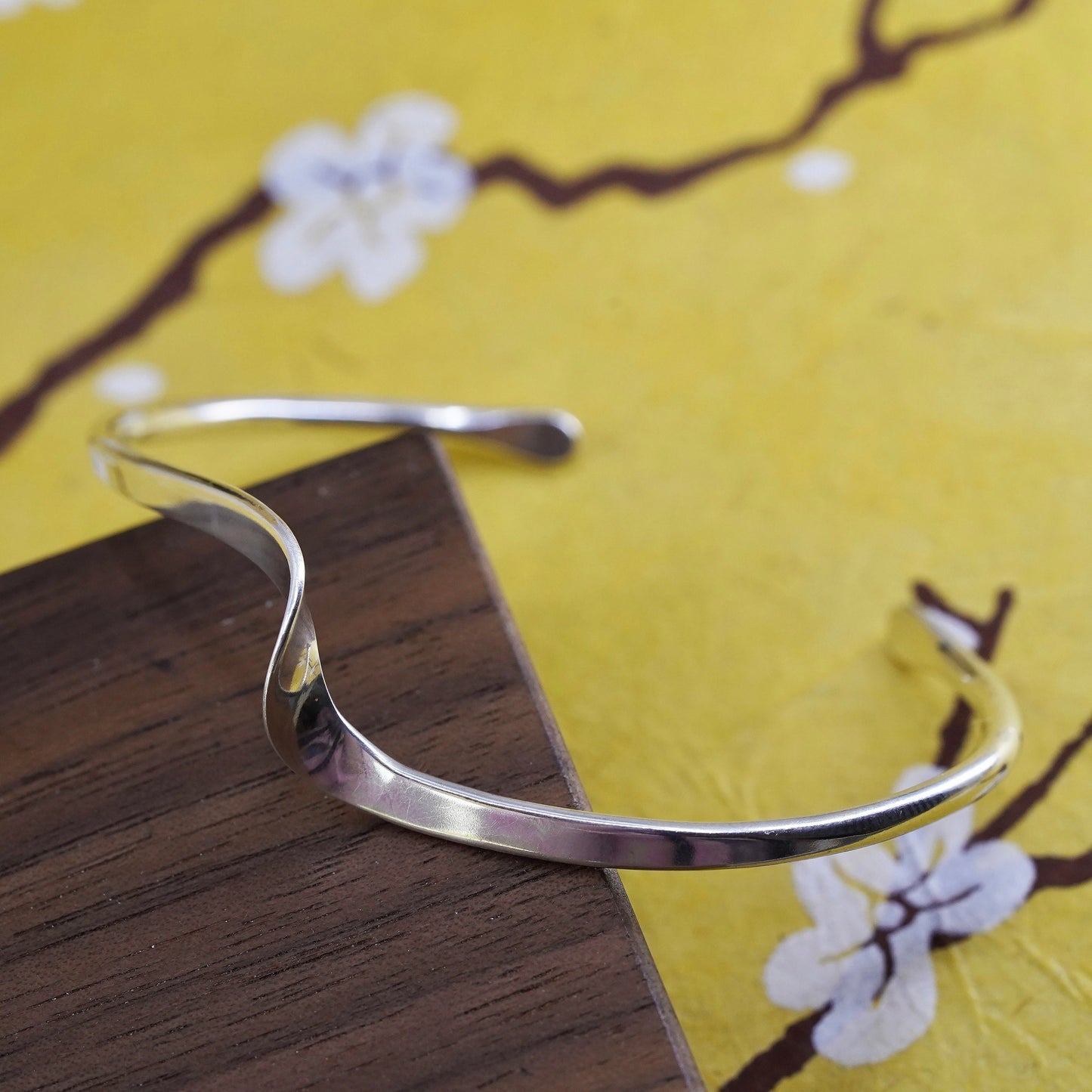 6", Vintage southwestern Sterling silver handmade bracelet, 925 twisted cuff