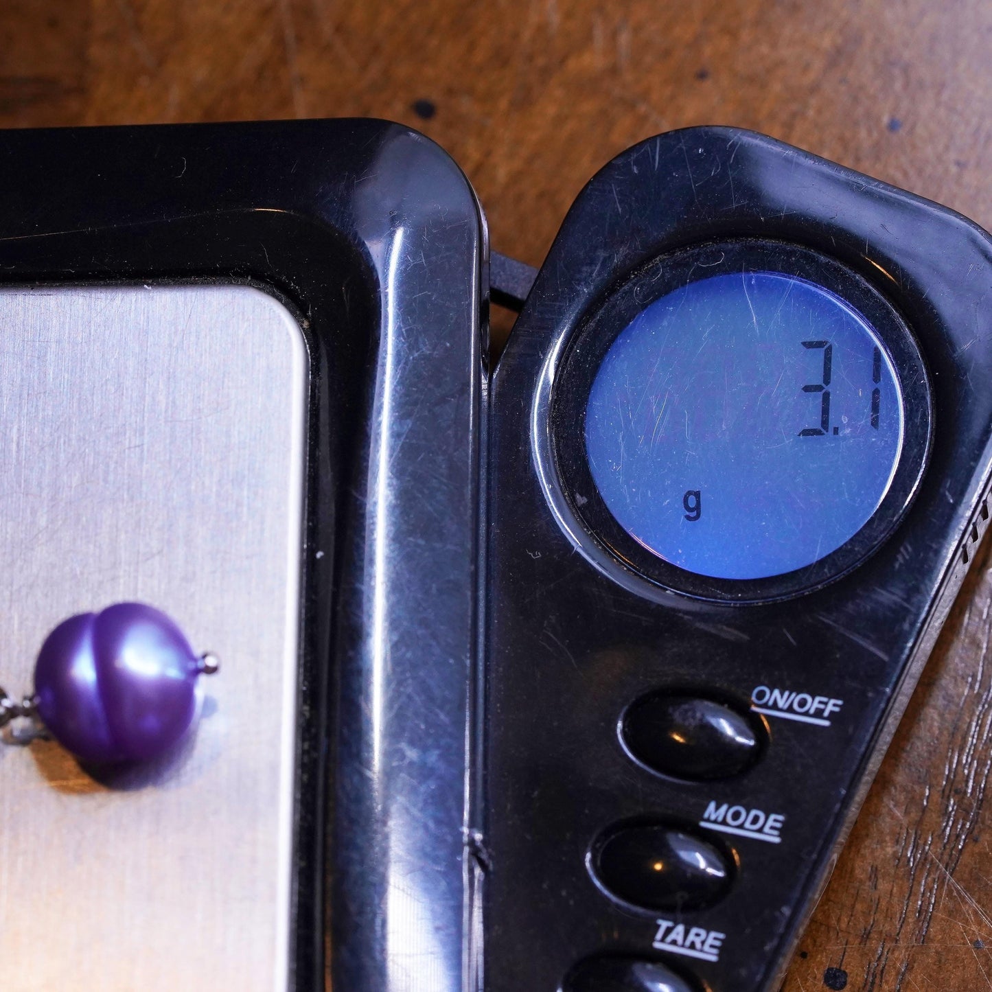 Vintage Sterling silver handmade earrings, 925 hooks with purple pearl drops