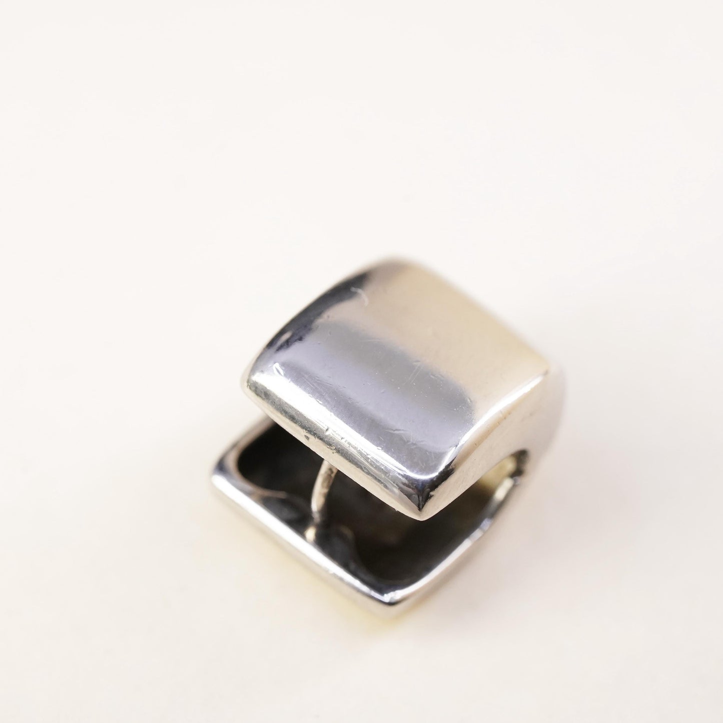 0.5”, Vintage sterling silver single earring, 925 huggie hoop