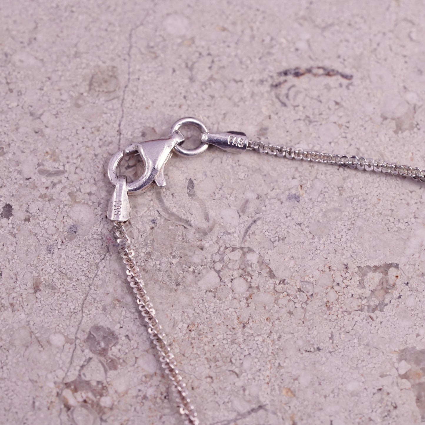 7" 1.6mm, vintage Sterling silver handmade bracelet, 925 twisted link chain
