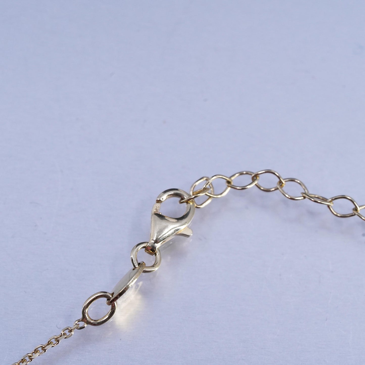 16+2" 925 Dyadema vermeil gold plated Sterling Silver Necklace airplane Pendant