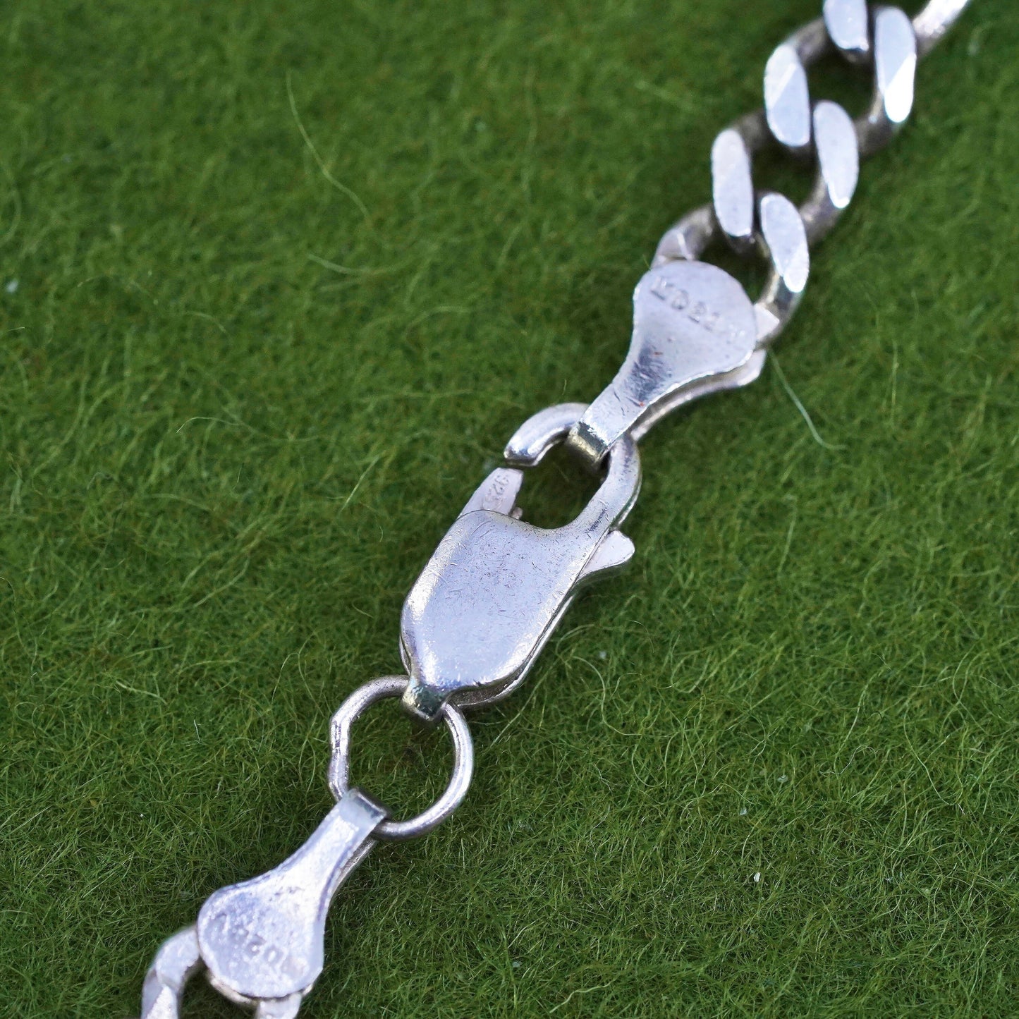 18”, 5mm, Vintage sterling silver figaro chain, bold 925 men’s necklace