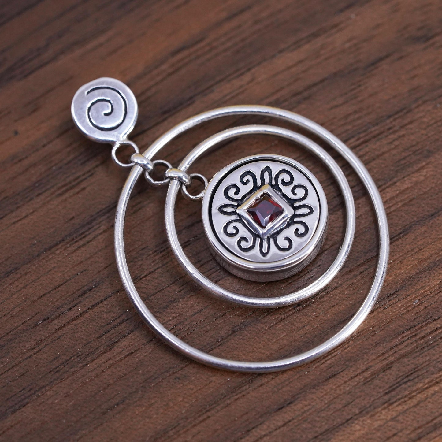 Kameleon jewel pops sterling silver 925 interchangeable multi circle pendant