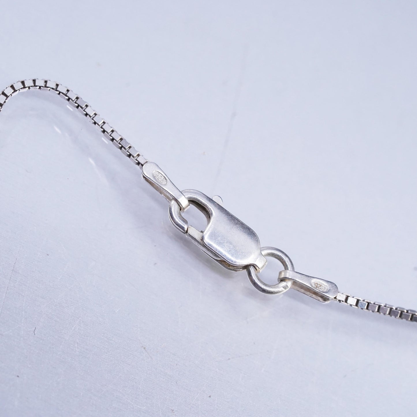 18" Sterling 925 Silver Fish Hook Infinity Cross Necklace, Pendant Christian