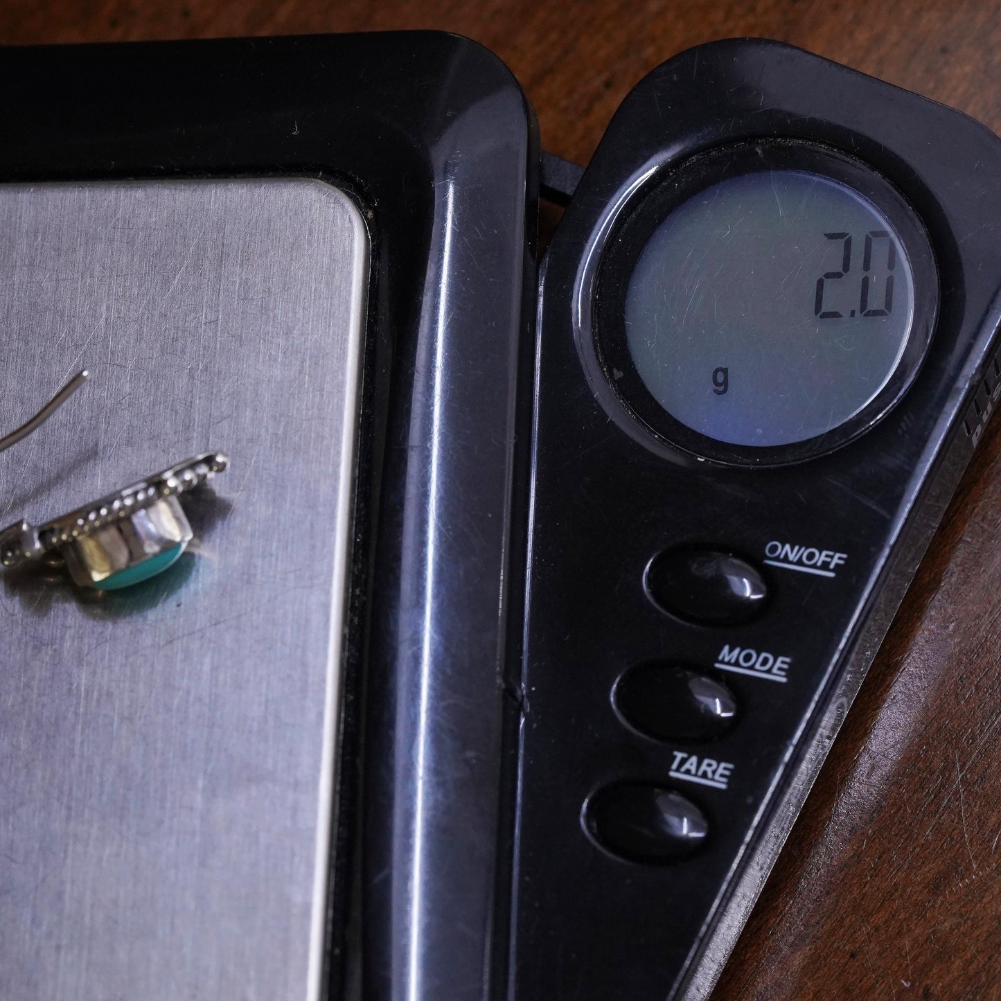 Southwestern sterling silver 925 handmade single earring with turquoise
