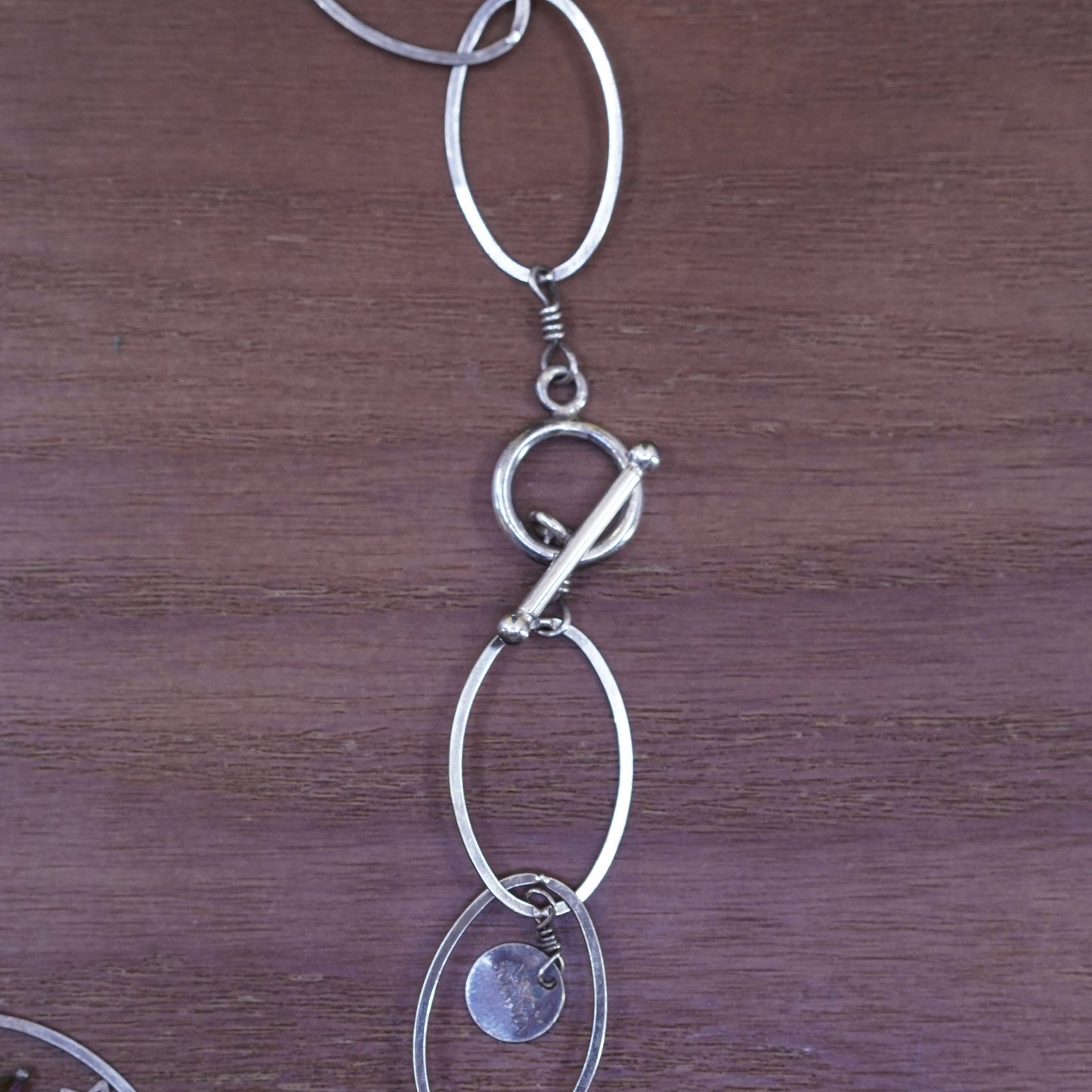 18”, amy smania jewelry | sterling silver necklace 925 oval link pearl amethyst
