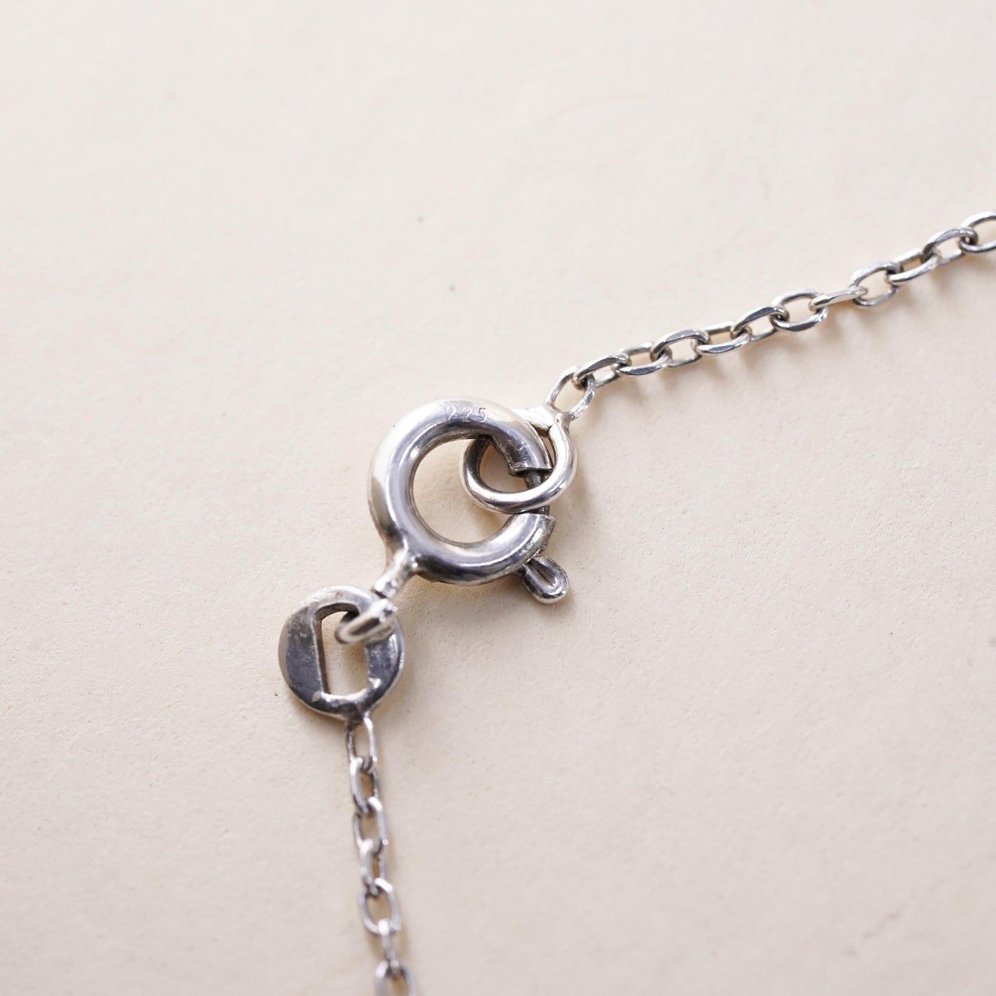 6+1”, Vintage handmade bracelet, circle chain with 7mm freshwater pearl bead