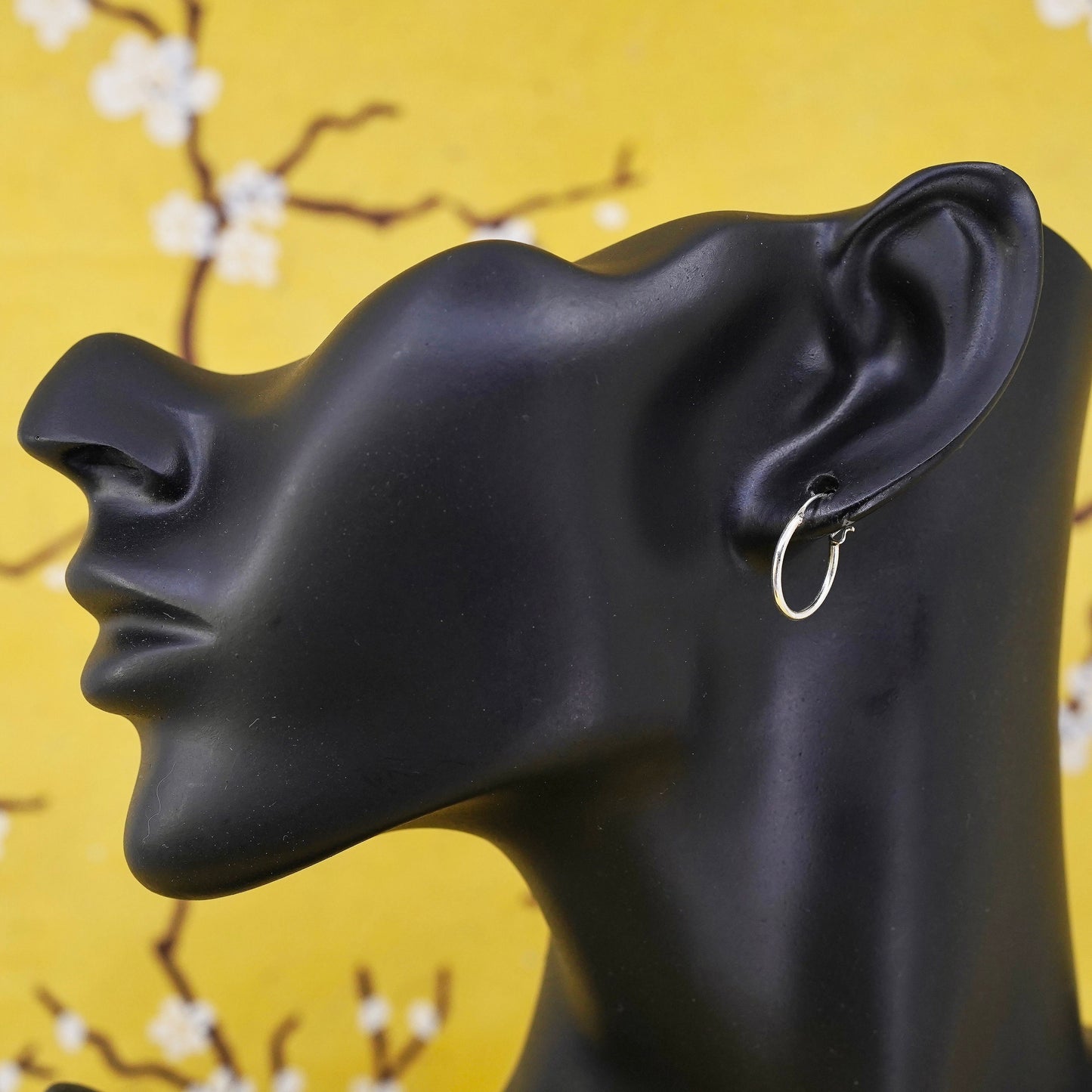 0.5”, Vintage Sterling 925 silver handmade earrings, 925 hoops