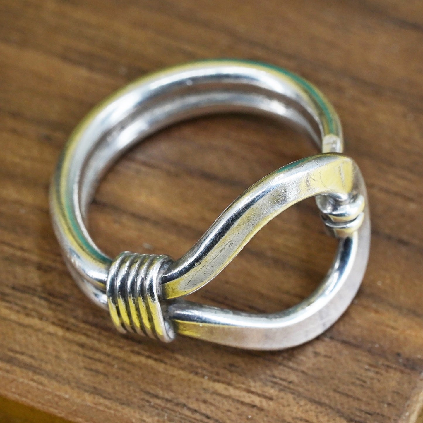 Size 8, Sterling silver handmade ring, Mexican 925 band, modernist, minimalist