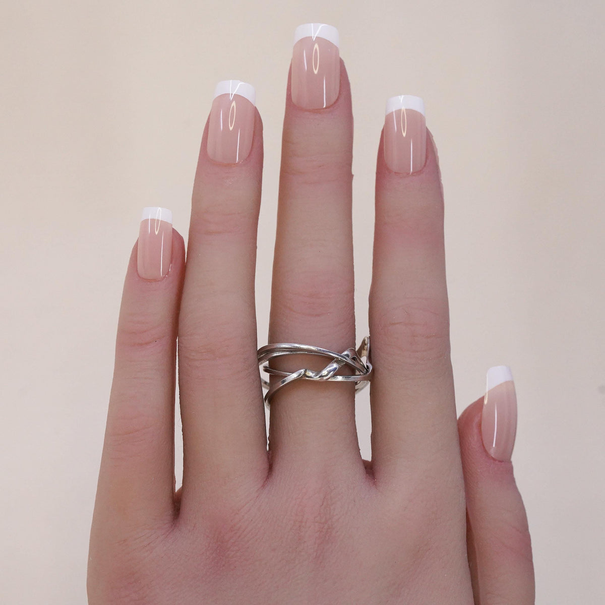 size 6, southwestern sterling silver 925 cable puzzle ring, multi strands band