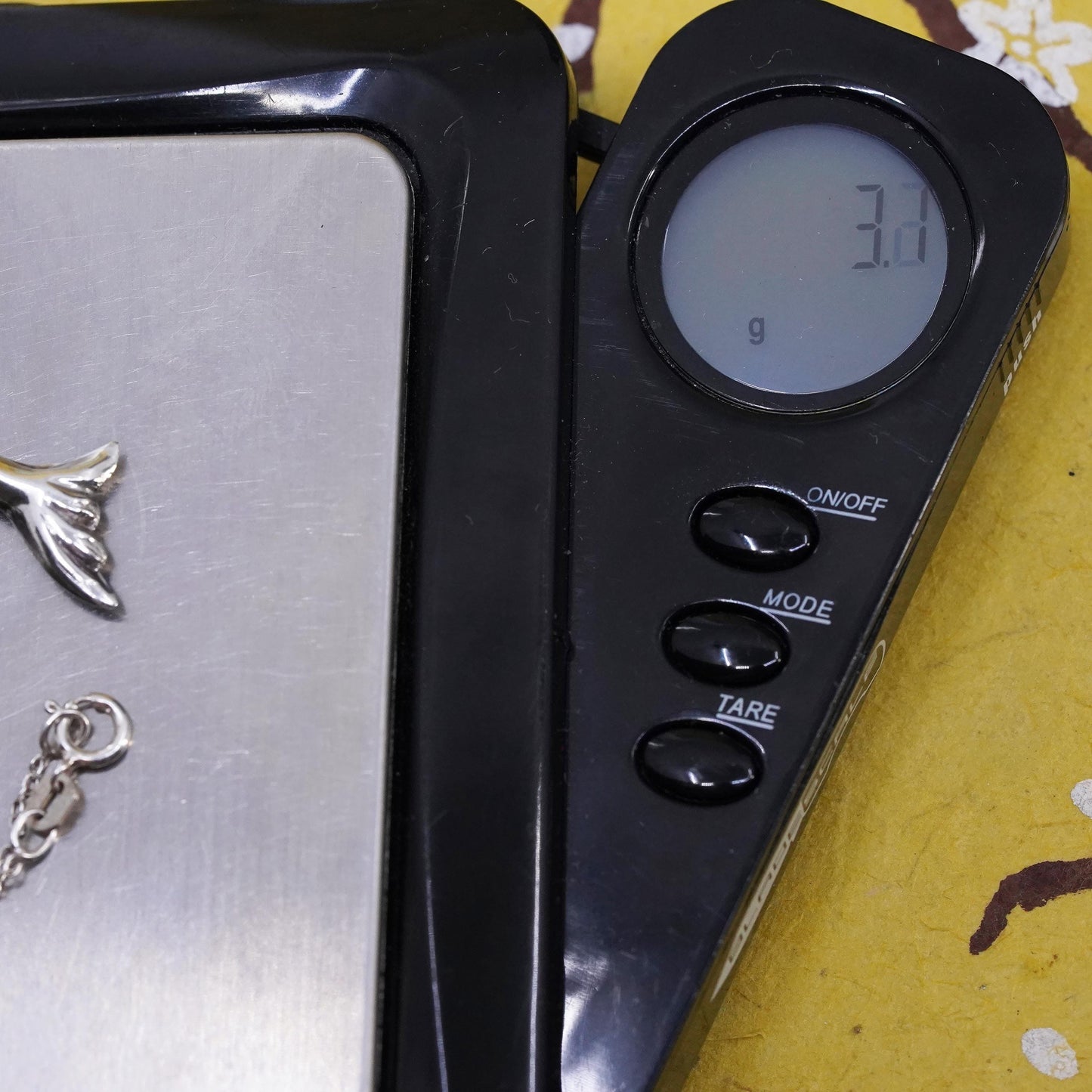 Vintage Sterling silver handmade pendant, 925 dolphin charm