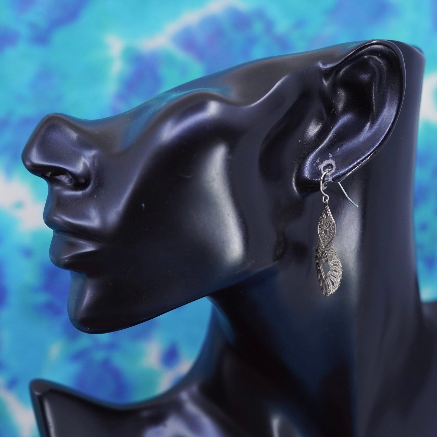 vermeil gold Sterling silver handmade earrings, 925 Bali Filigree teardrops