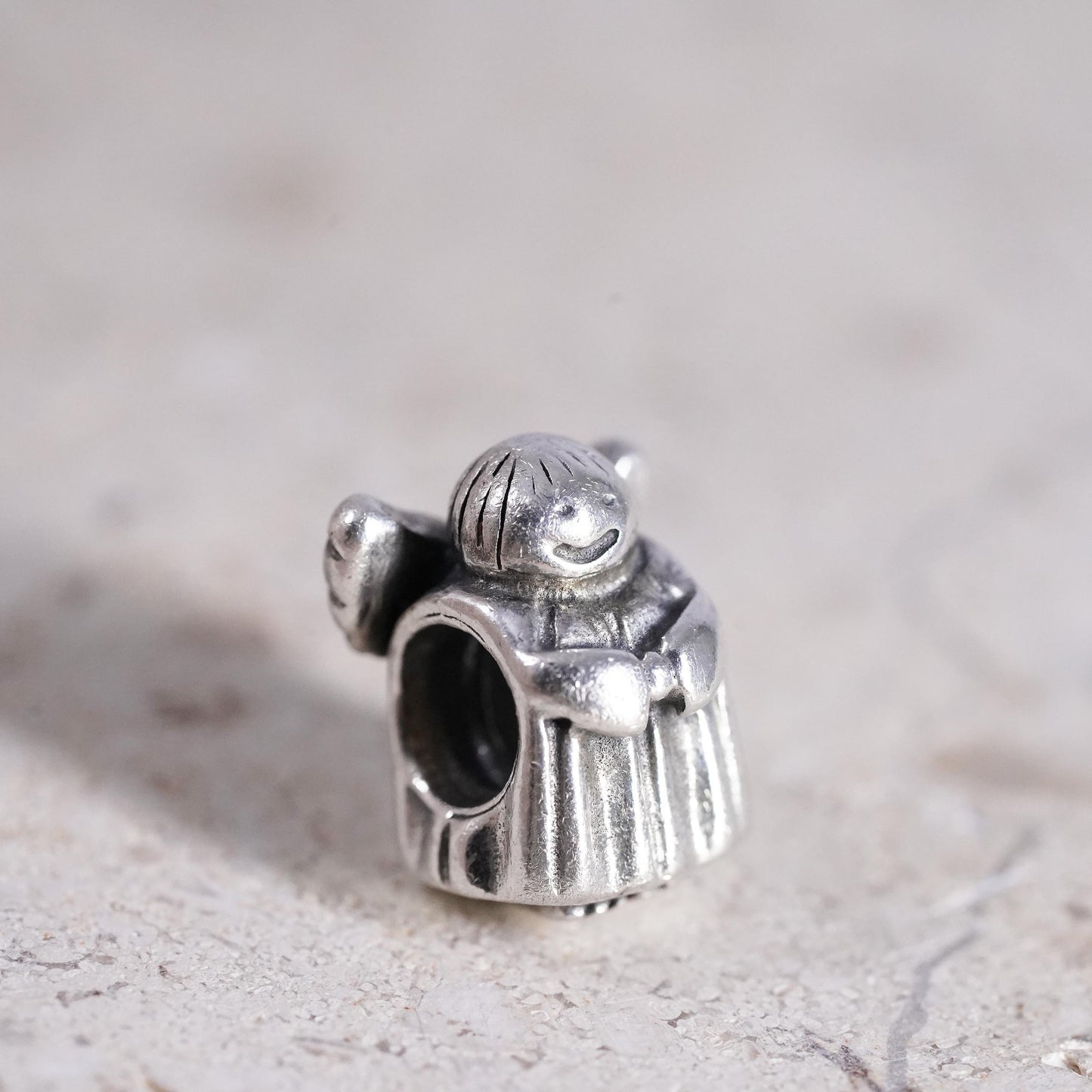 Vintage ALE sterling sterling silver handmade pendant, 925 angel bead charm