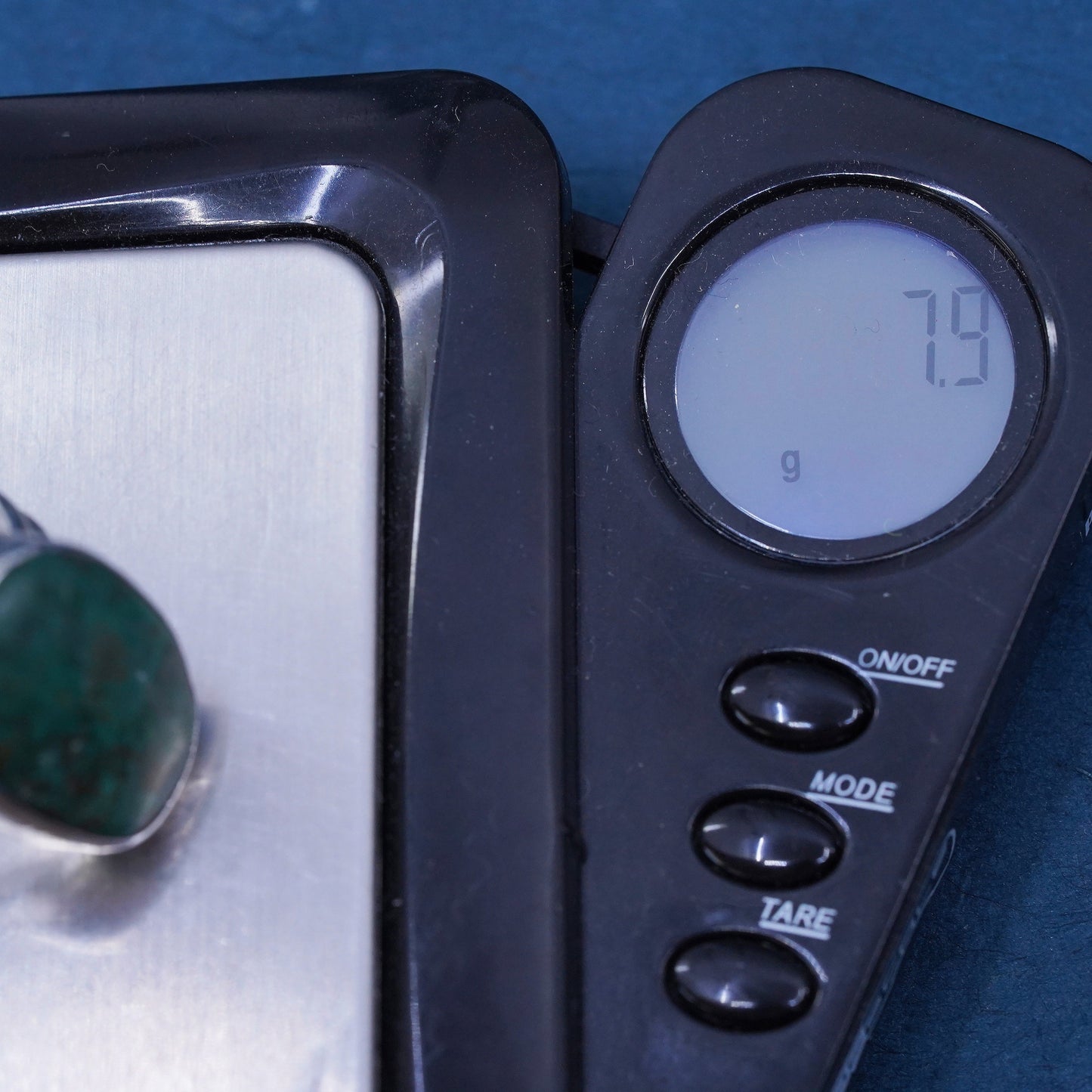 Size 9, Native American, southwestern Sterling 925 silver ring with turquoise