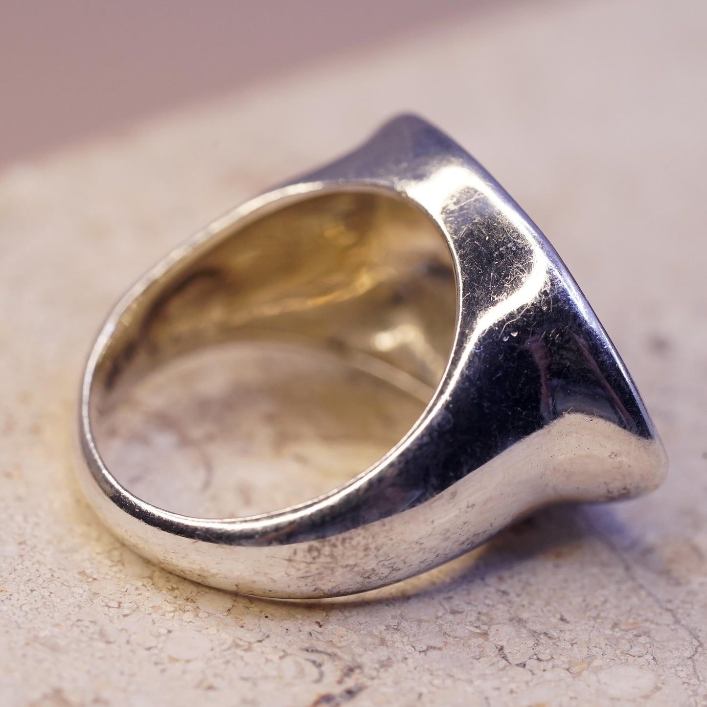 Size 7.5, Vintage Silpada Modernist Sterling 925 Silver Band Ring Retired