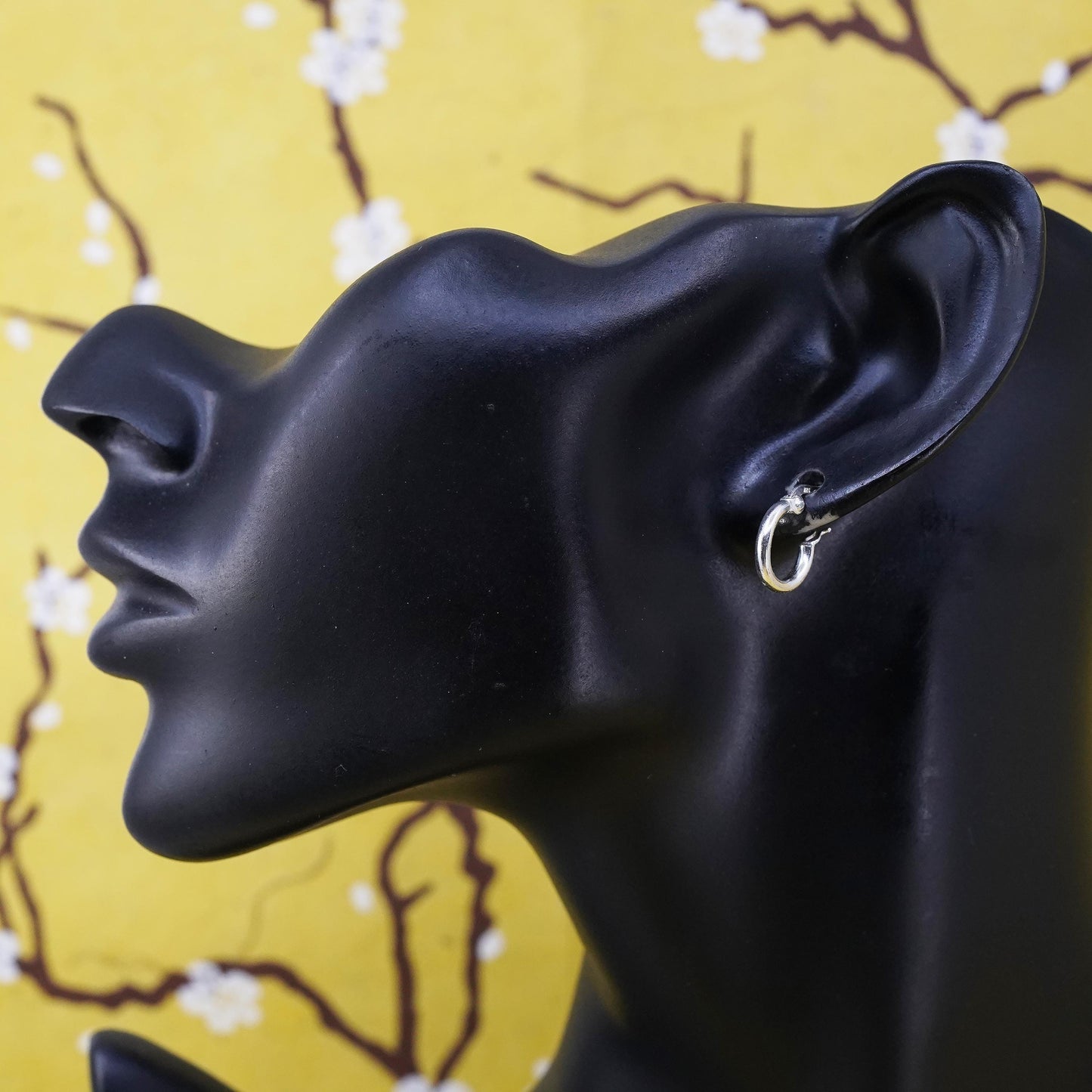 0.5”, Vintage Sterling 925 silver handmade earrings, 925 hoops